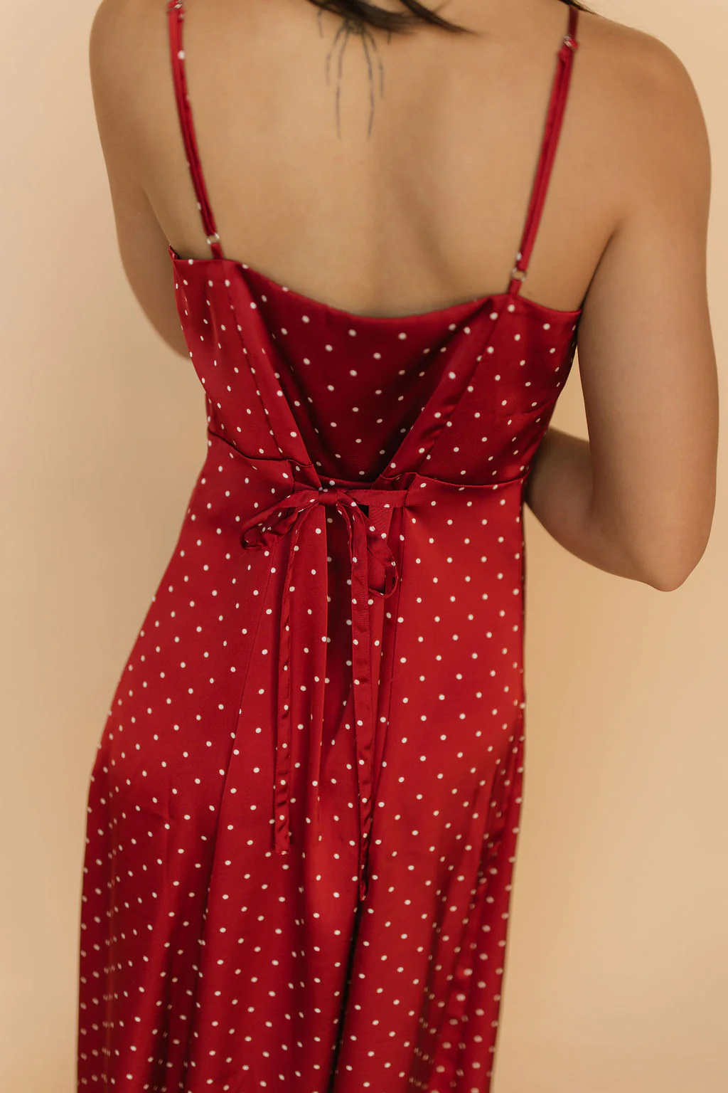 Forever Young Satin Polkadot Dress - Image 8
