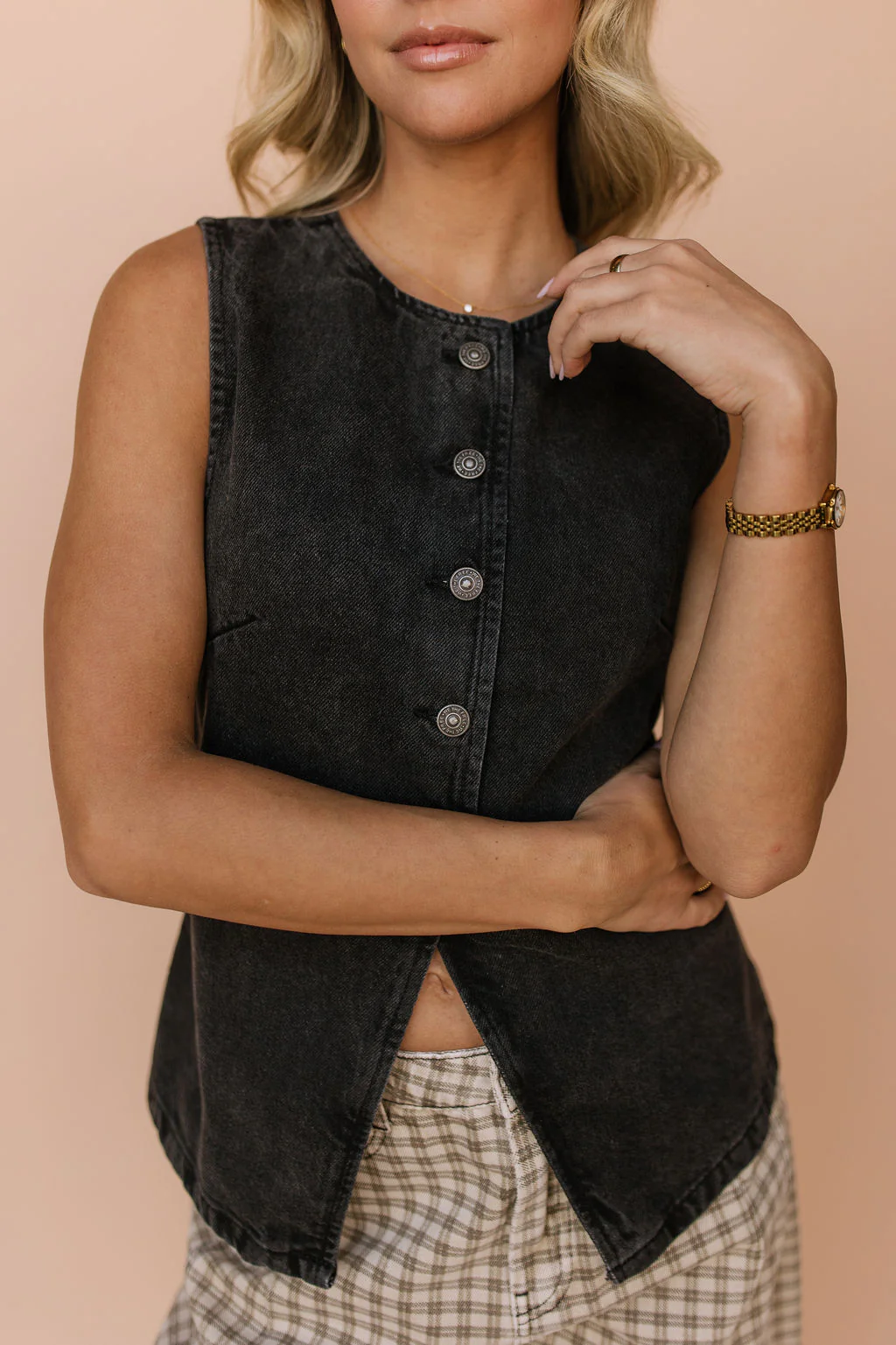 Free People Aimee Vest in Black - Image 3