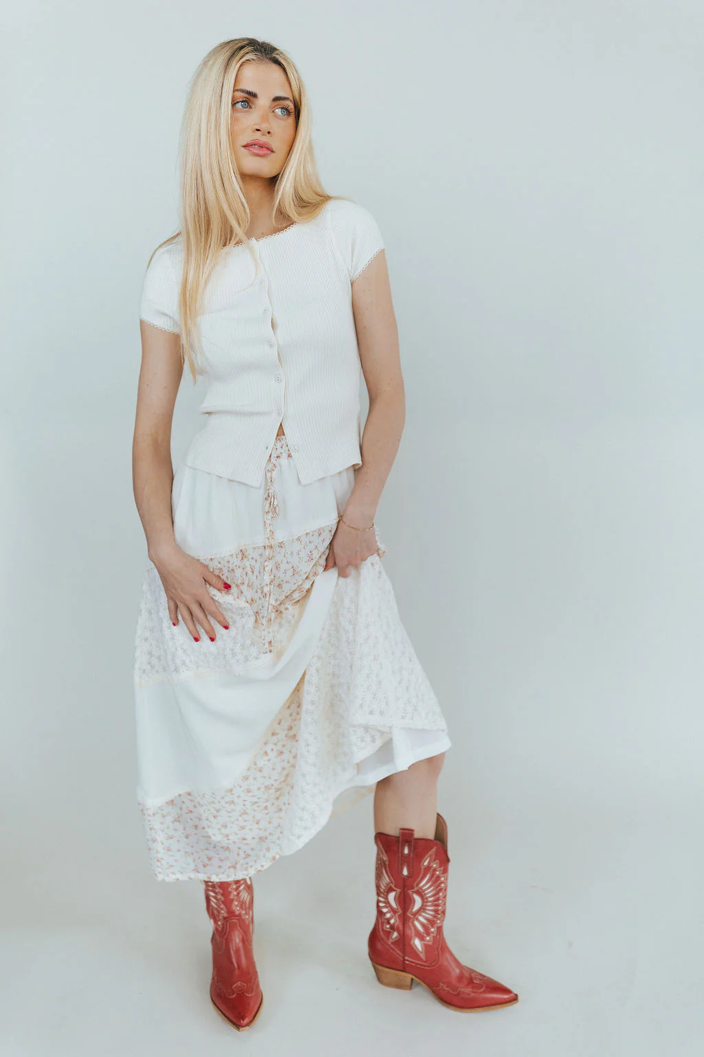 Free People Most Wanted Cardi in Ivory - Image 3