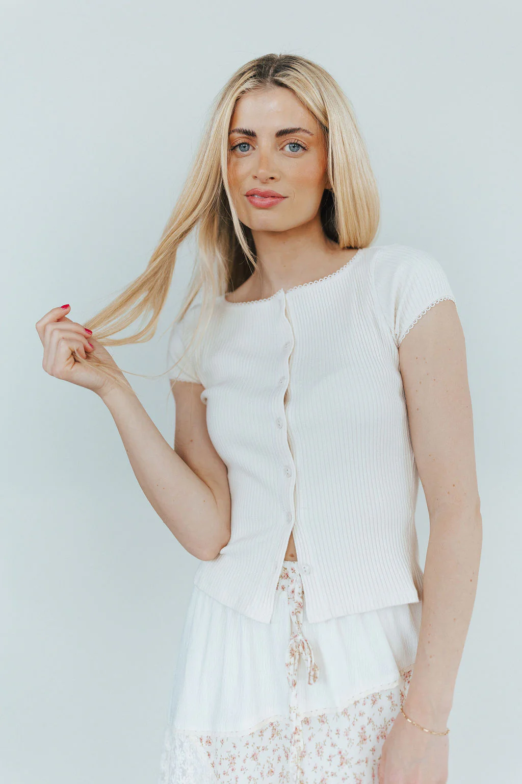 Free People Most Wanted Cardi in Ivory - Image 4