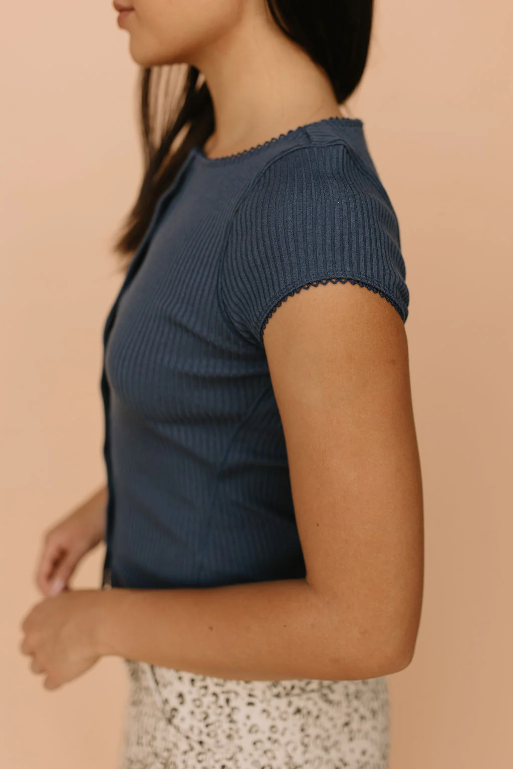 Free People Most Wanted Cardi in Navy - Image 3
