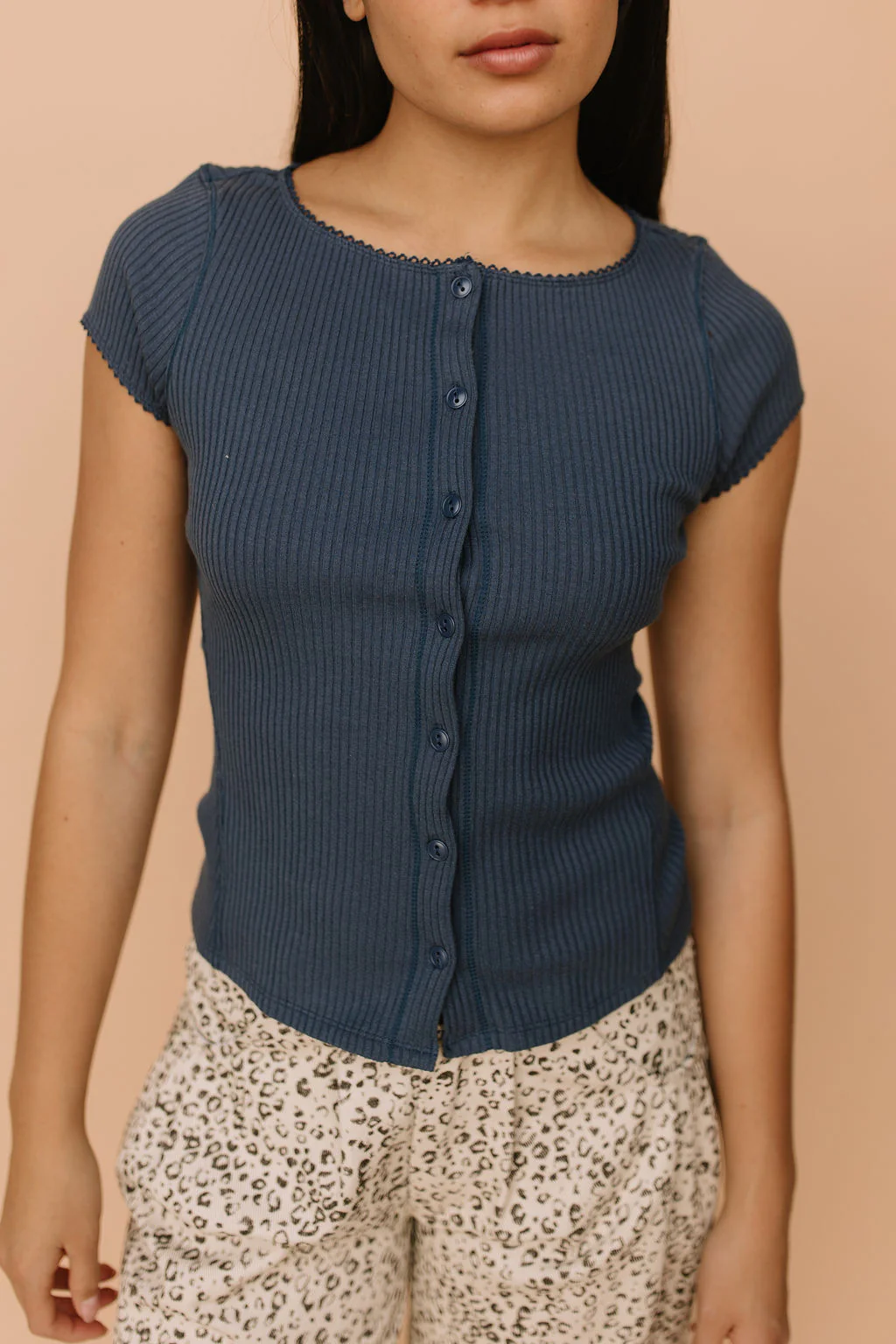 Free People Most Wanted Cardi in Navy - Image 4
