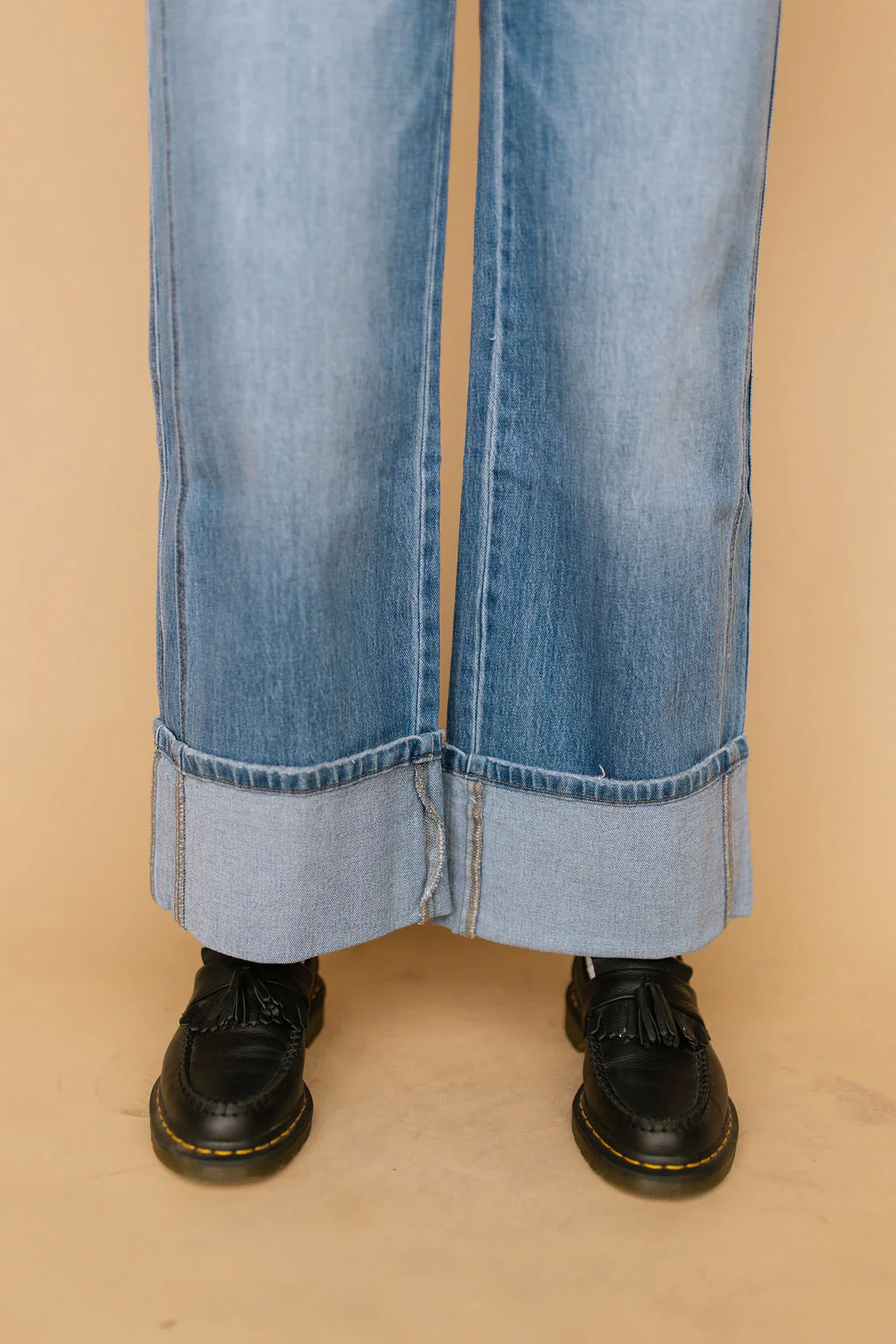 Greer Wide Leg Cuffed Jeans - Image 5