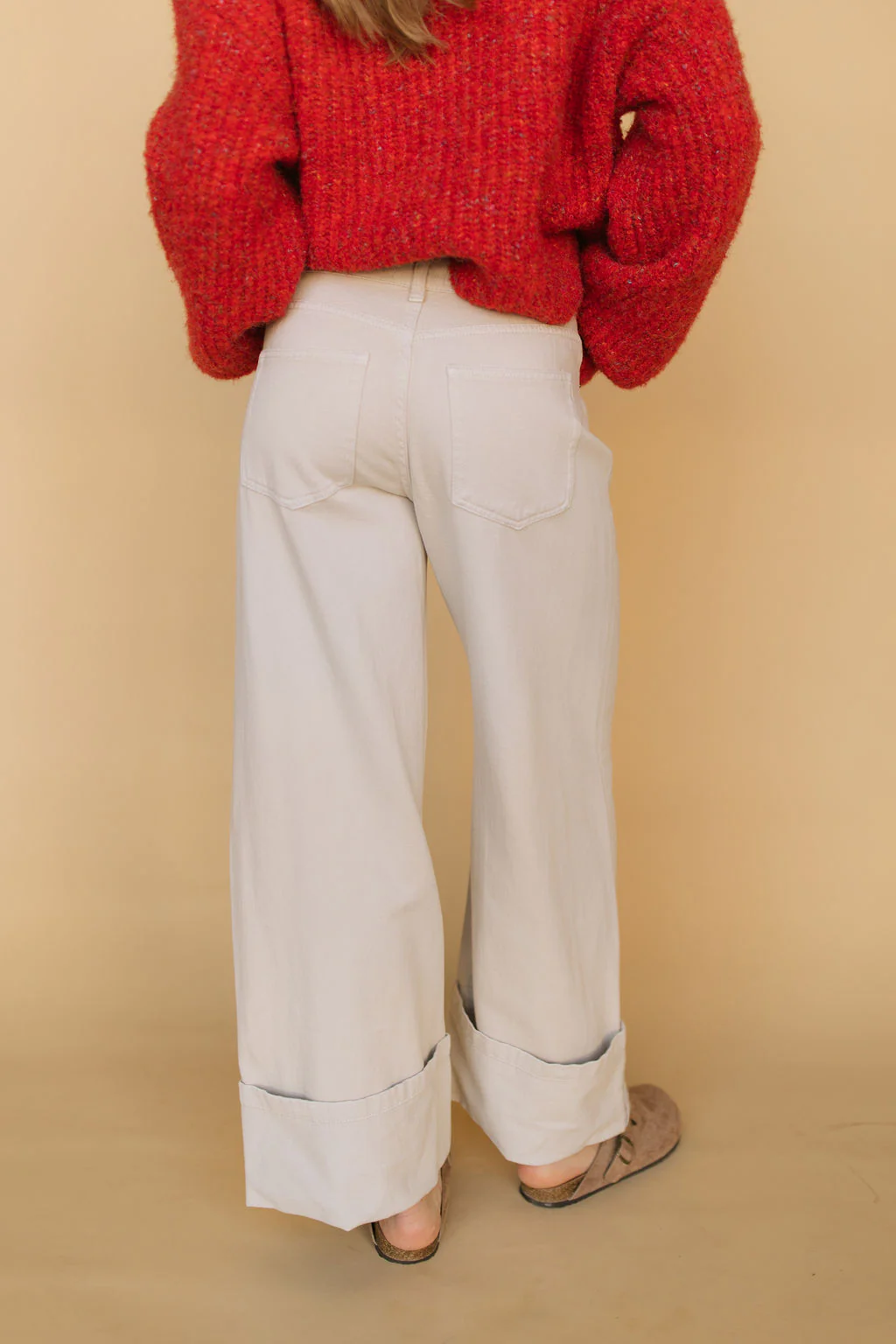 Hailey Cuffed Pants in Cream - Image 4