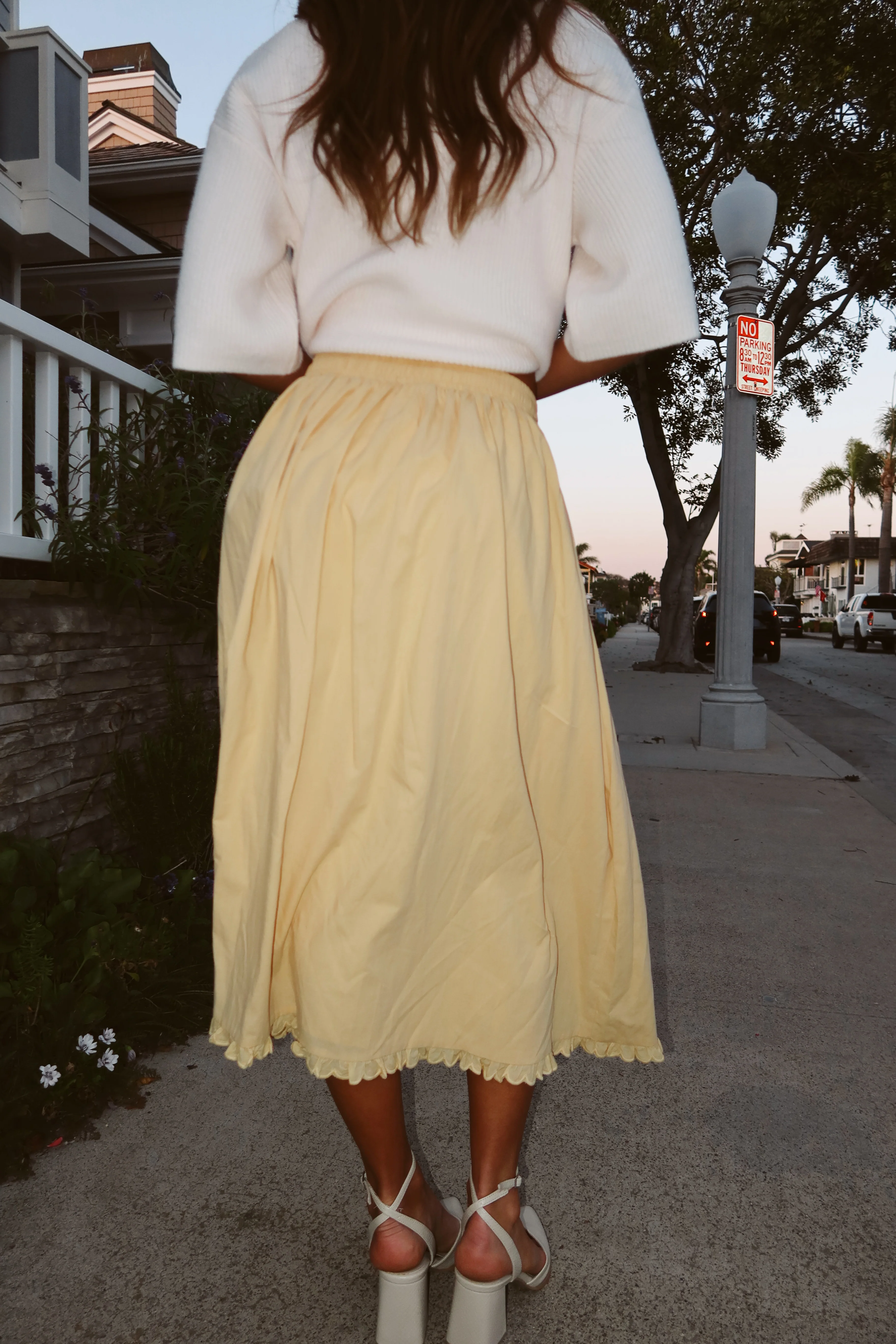 Hattie Cotton Apron Skirt in Honey - Image 2