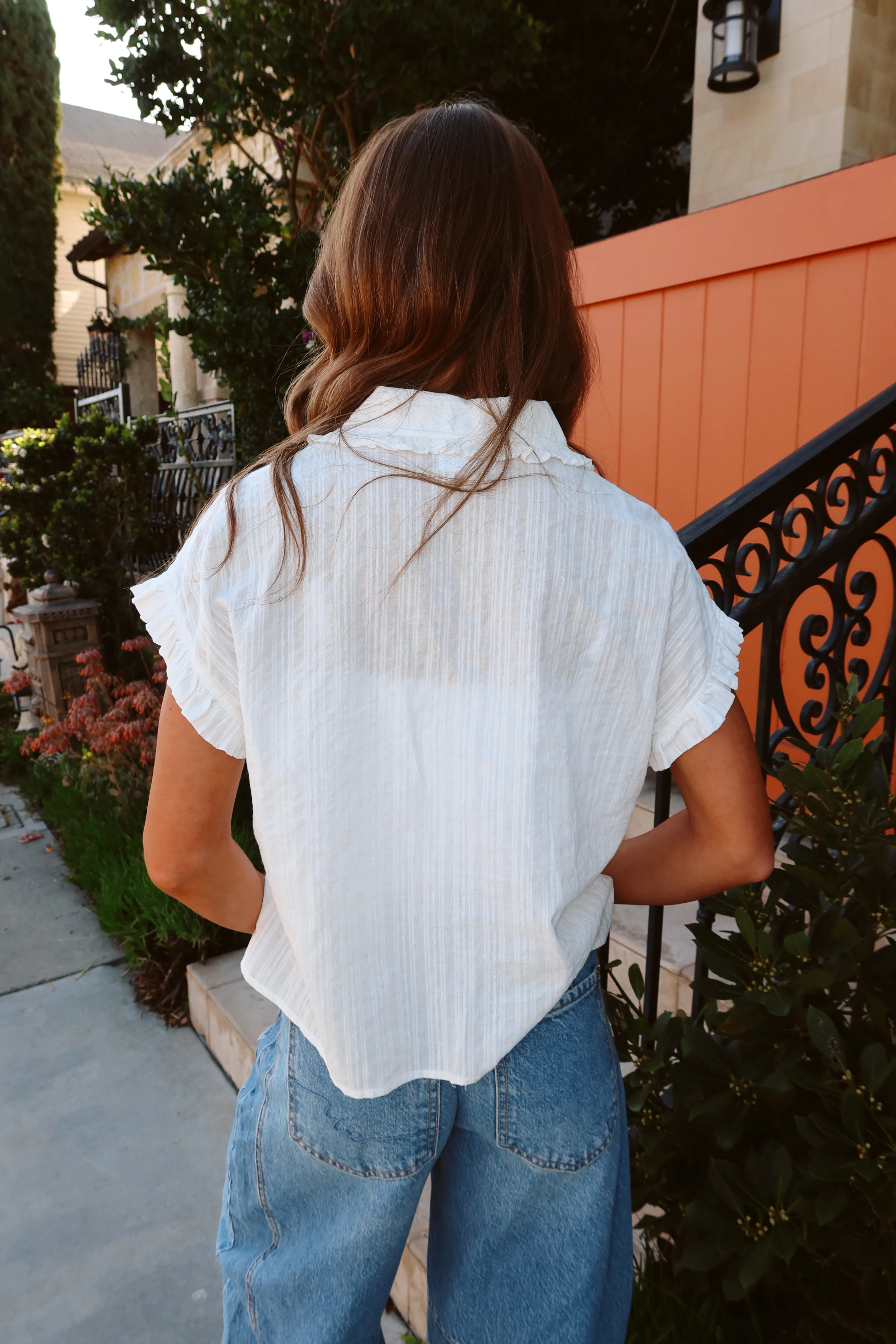 Hattie Cotton Ruffle Blouse - Image 3