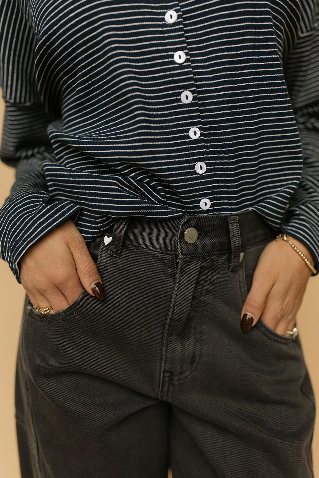 Heart Throb Black Barrel Jeans - Image 5