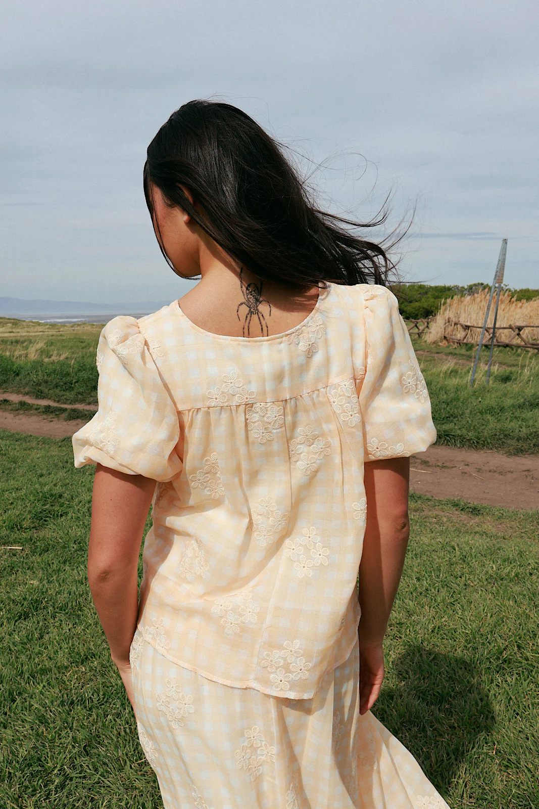 Holland Embroidered Gingham Blouse - Image 3