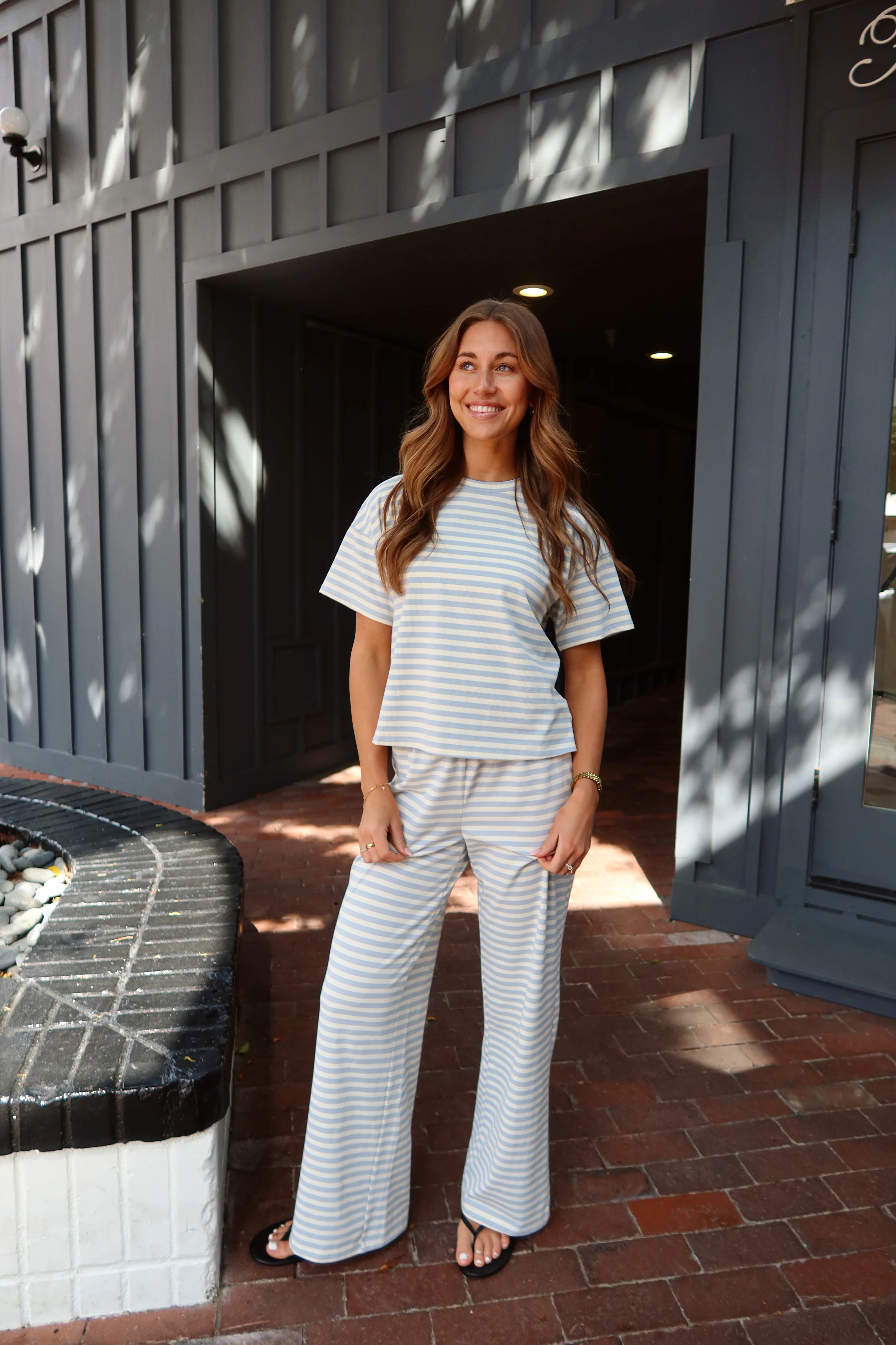 Indie Stripe Pants in Light Blue - Image 5