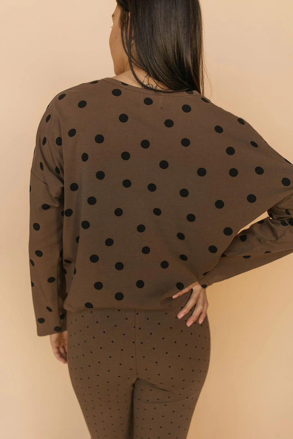 Isabel Polkadot Cardigan in Brown - Image 5