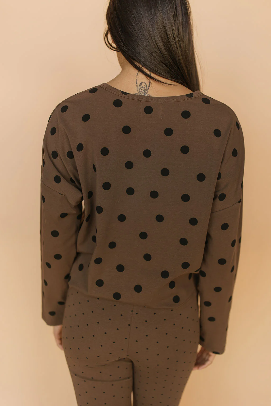Isabel Polkadot Cardigan in Brown - Image 6