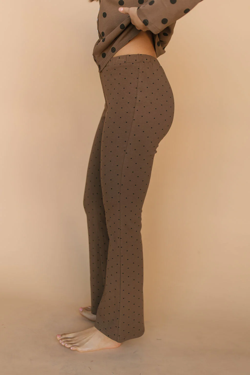FINAL SALE - Isabel Polkadot Pants in Chocolate - Image 4