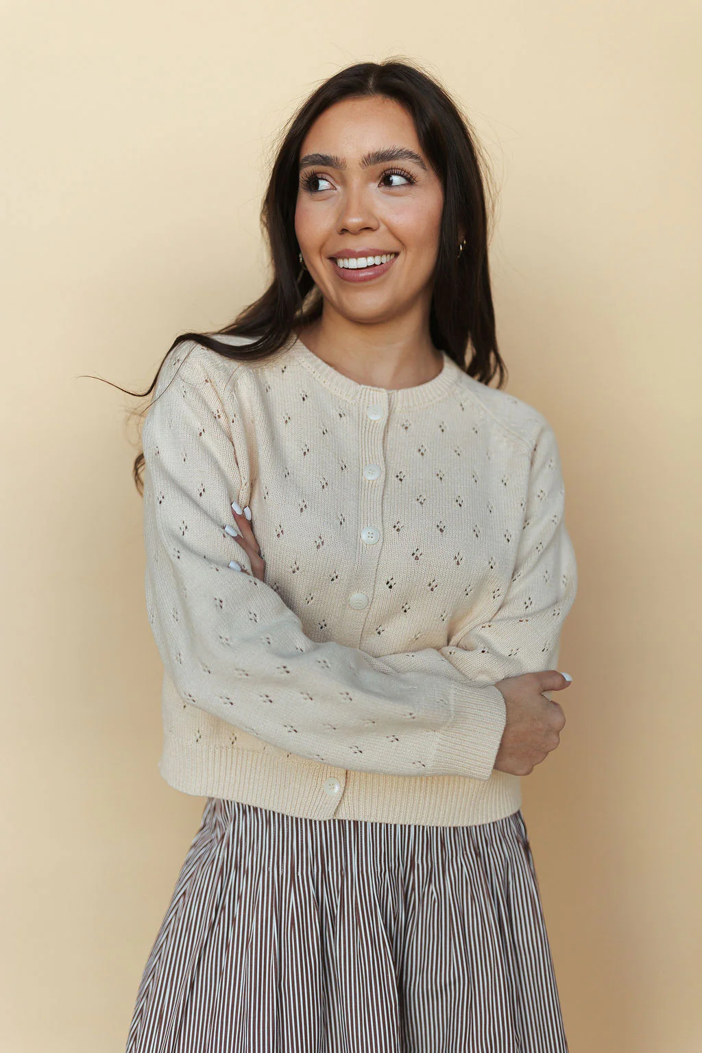 Jules Cardigan in Cream - Image 3