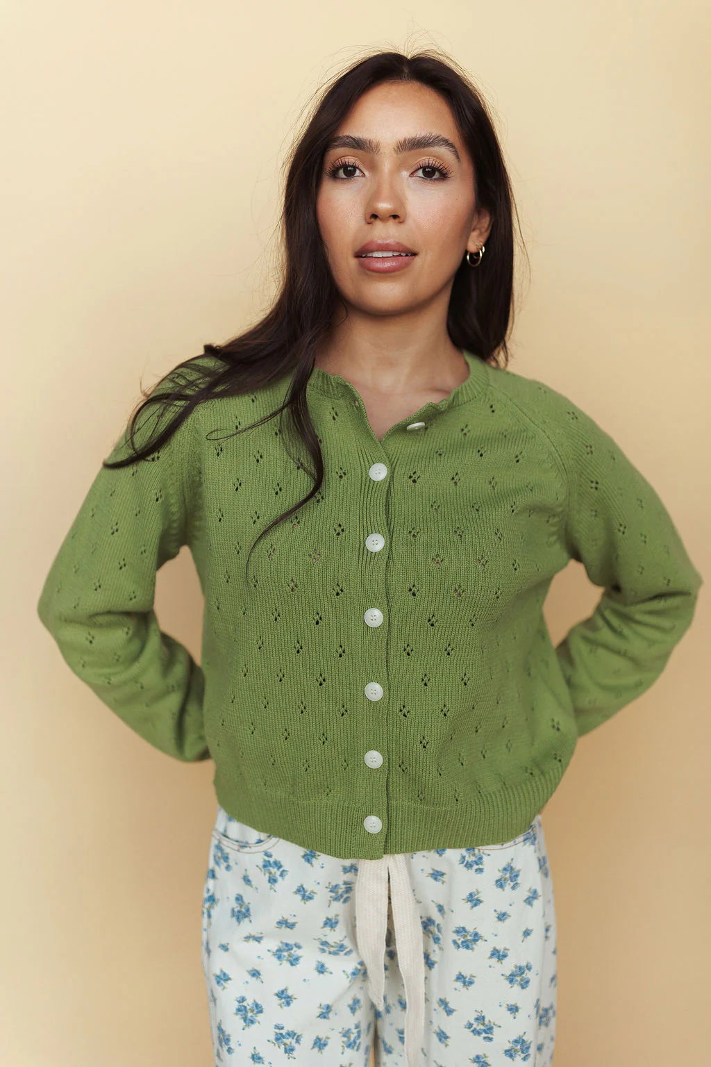 Jules Cardigan in Matcha - Image 4