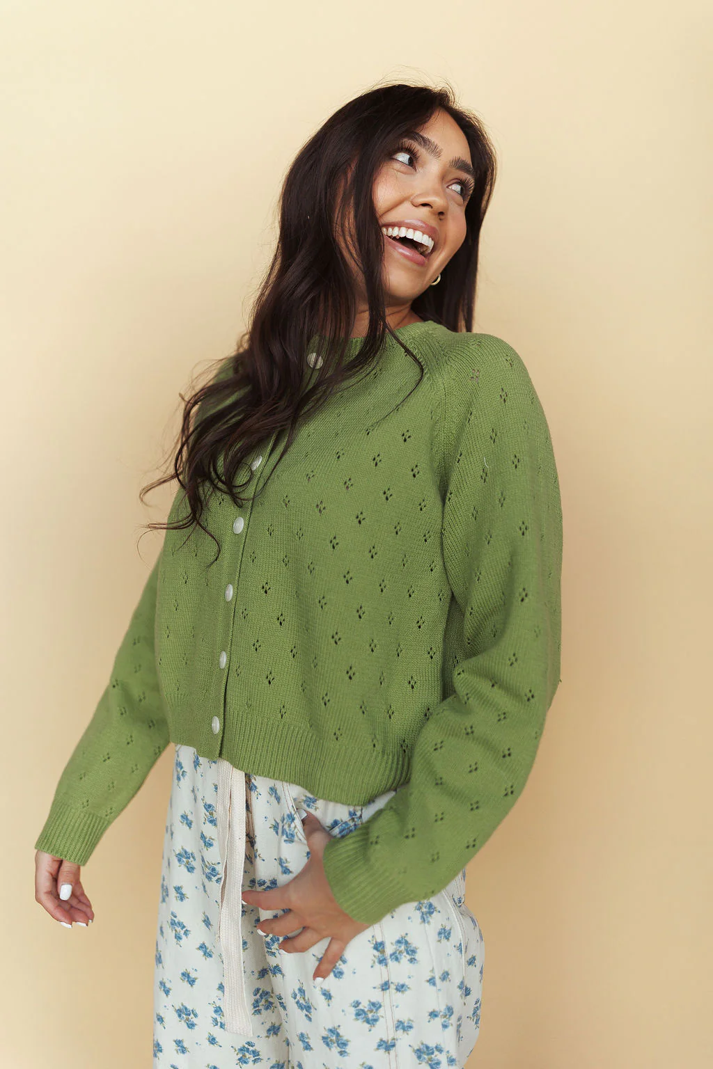 Jules Cardigan in Matcha - Image 6