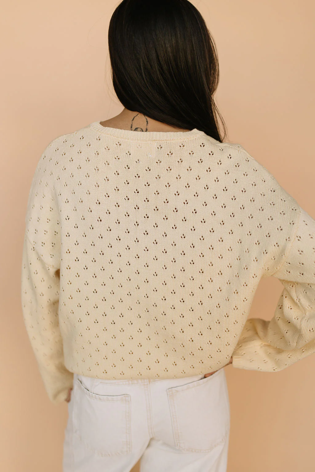 Jules Pointelle Sweater in Buttercup - Image 5