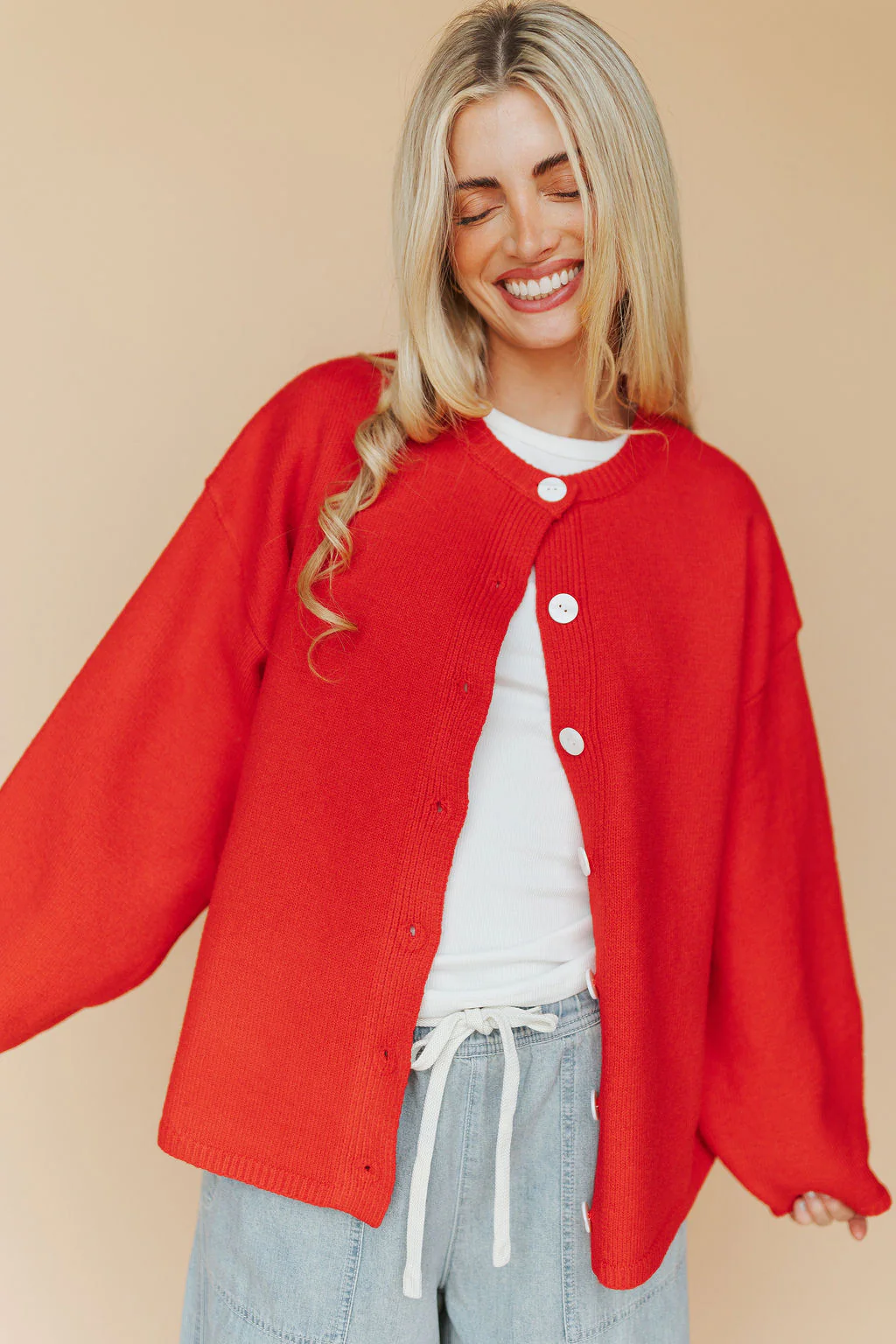 Julia Cardigan in Red - Image 2
