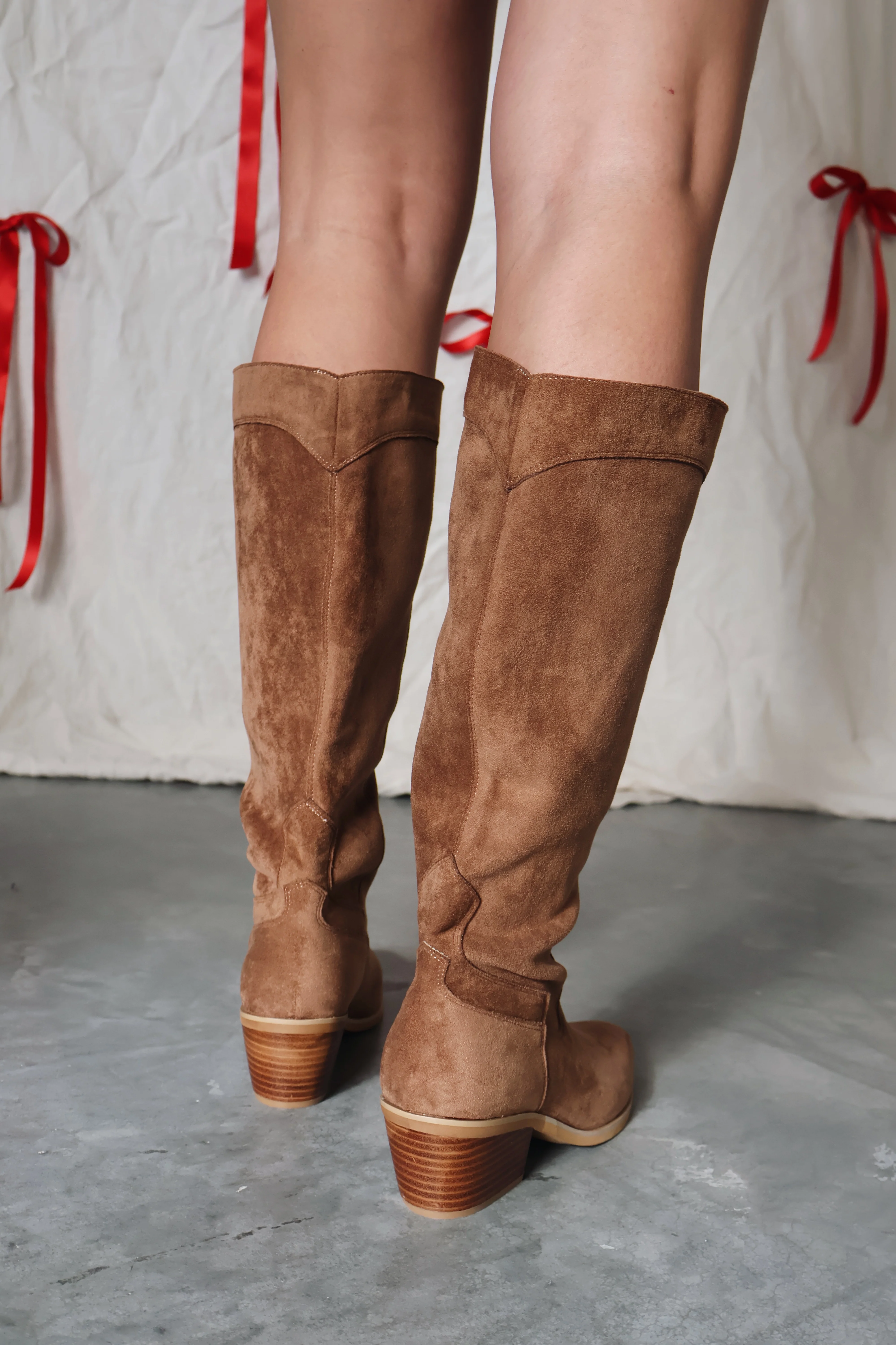 Juliette Suede Boots in Brown - Image 2