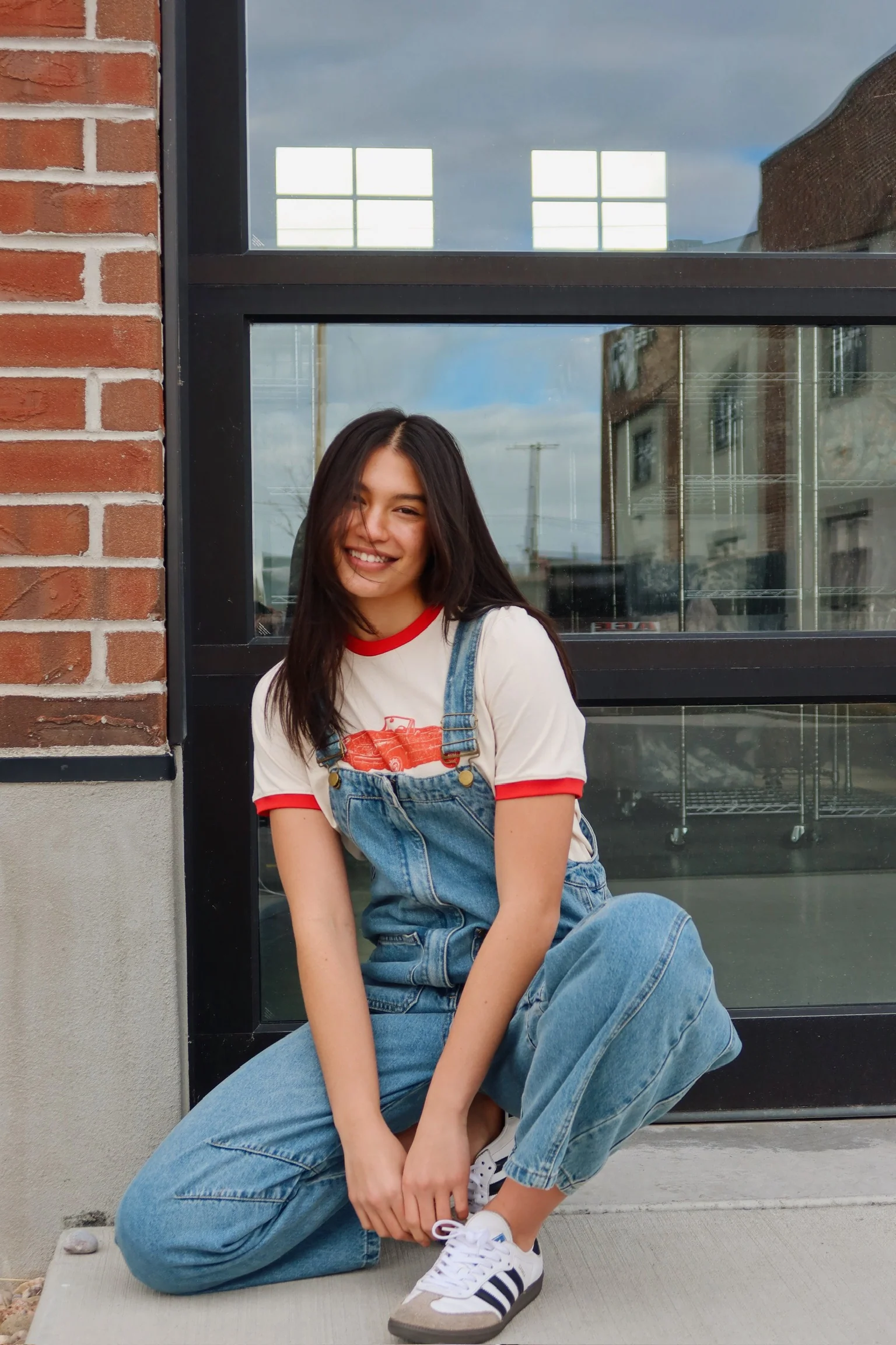 Junie Zip Front Denim Overalls - Image 3