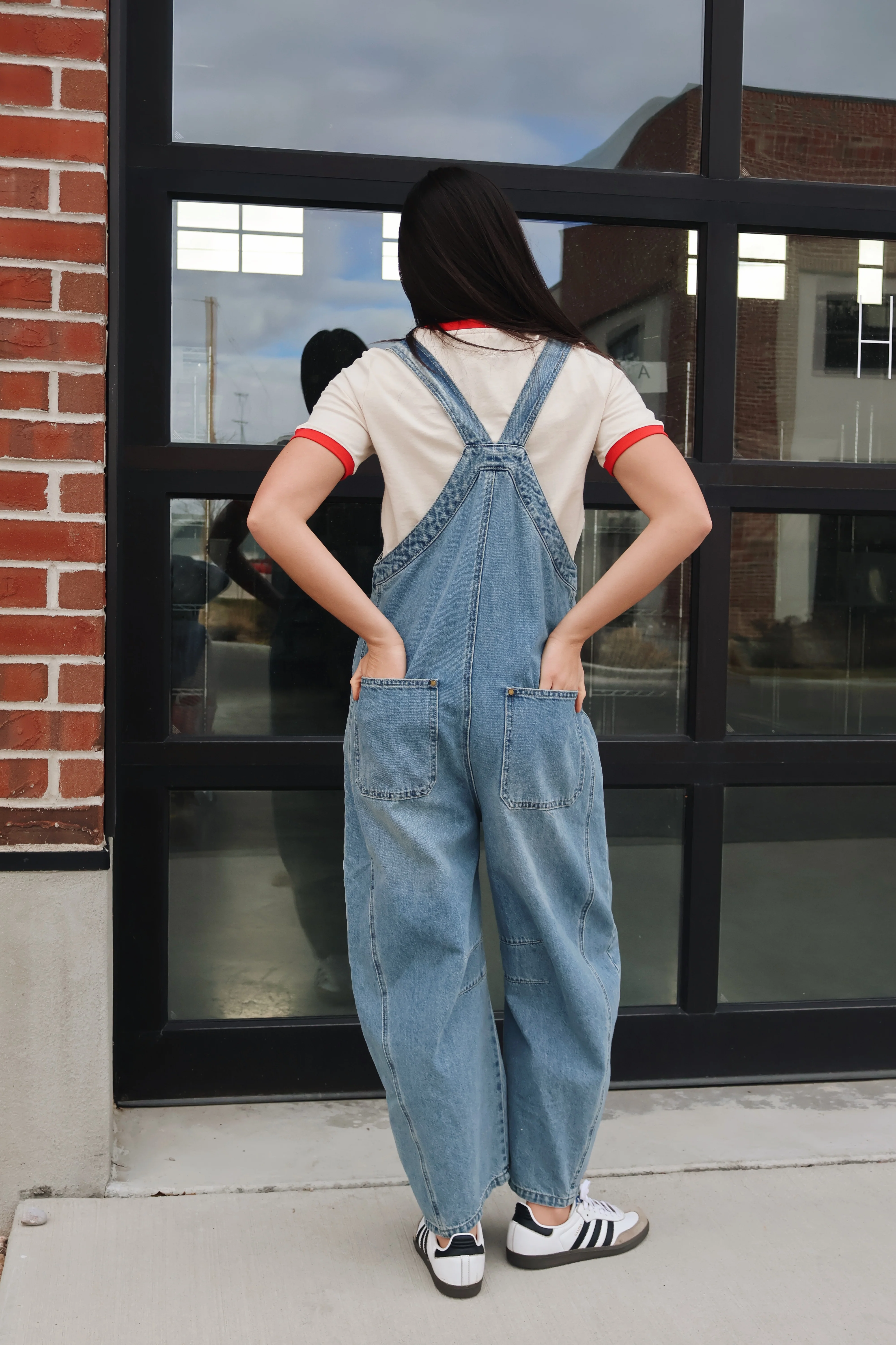 Junie Zip Front Denim Overalls - Image 4