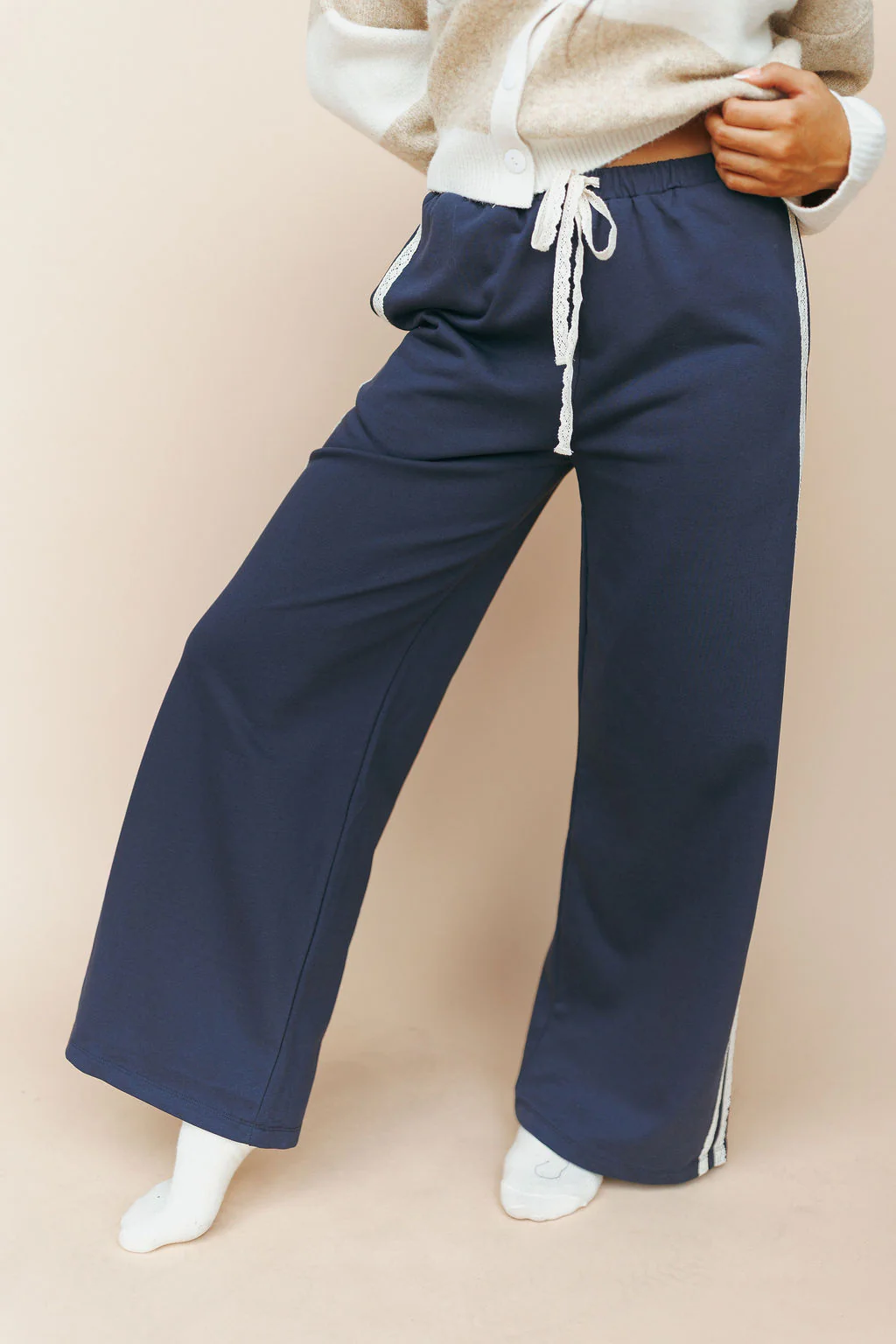 Lacy Days Sweatpants in Navy - Image 4