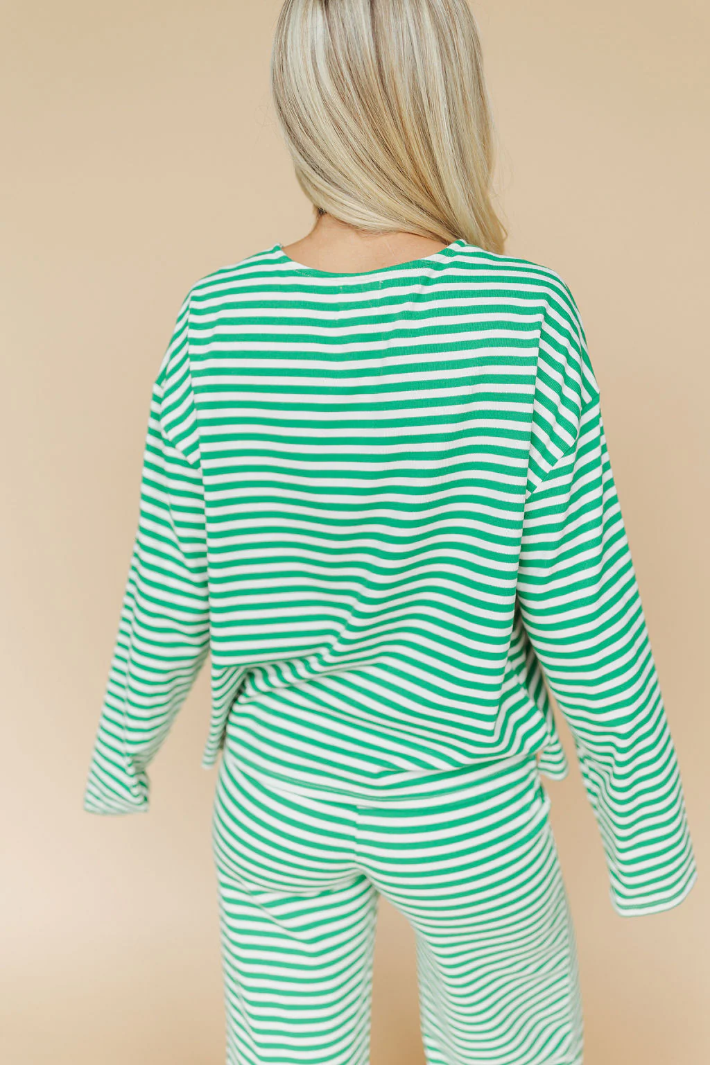 Lauren Stripe Long Sleeve in Green - Image 3