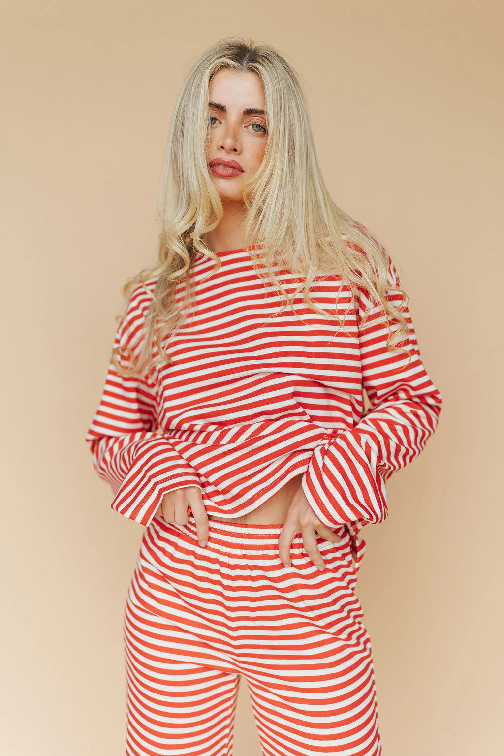 Lauren Stripe Long Sleeve in Red - Image 5