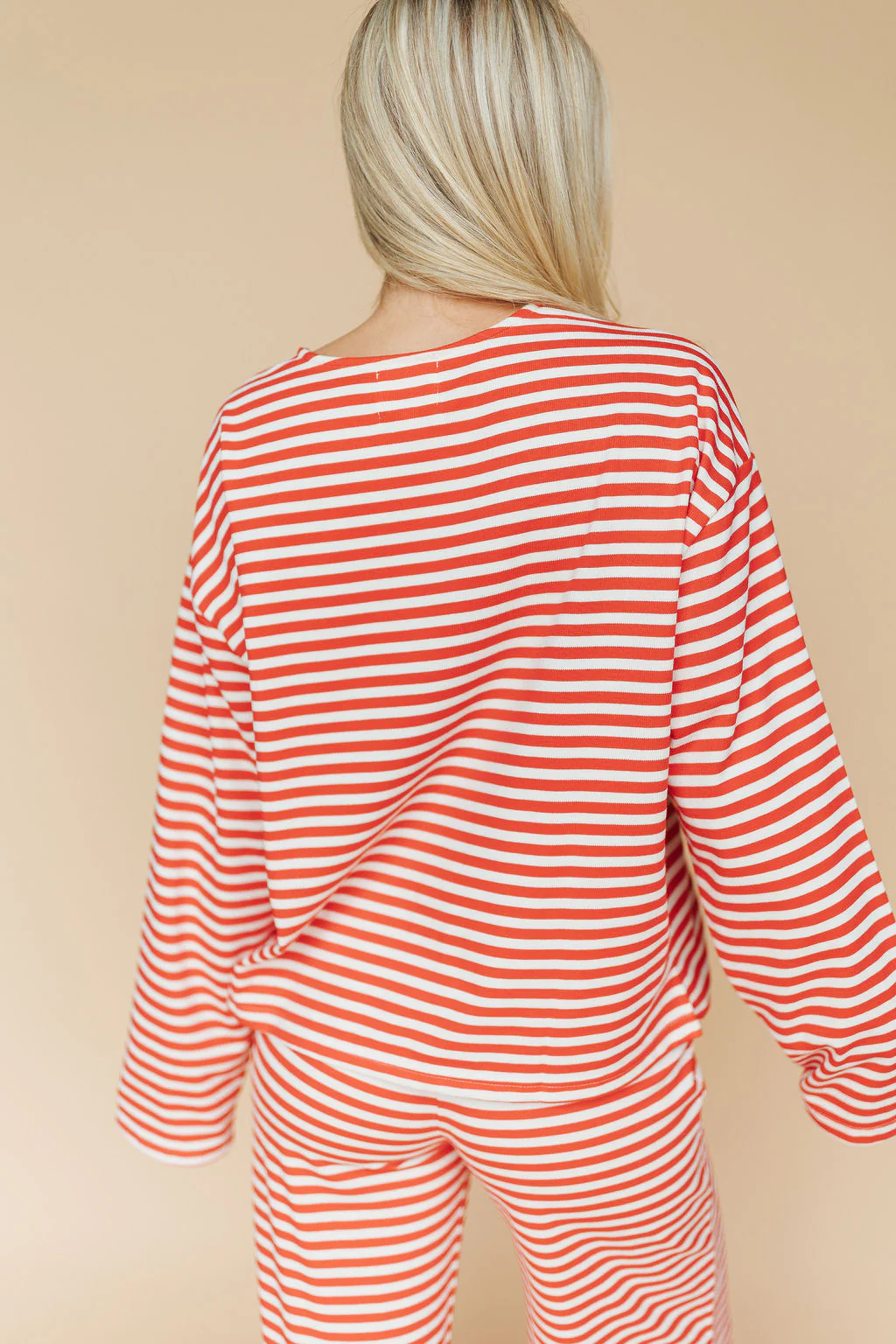 Lauren Stripe Long Sleeve in Red - Image 7