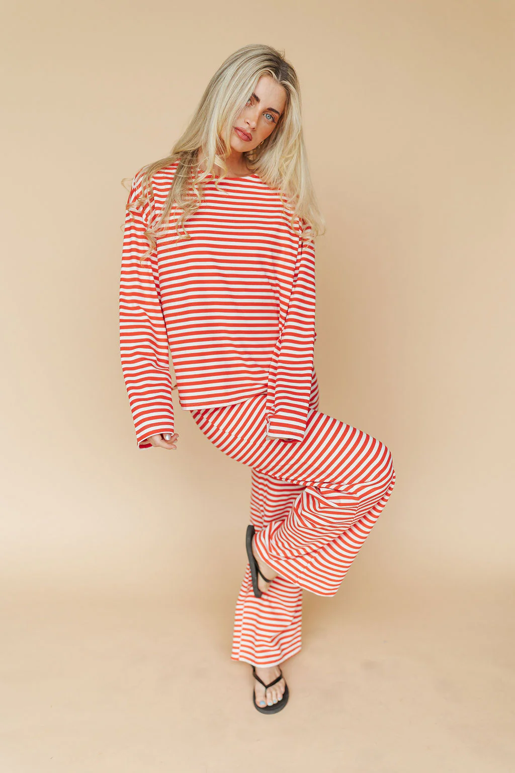 Lauren Stripe Pants in Red - Image 3