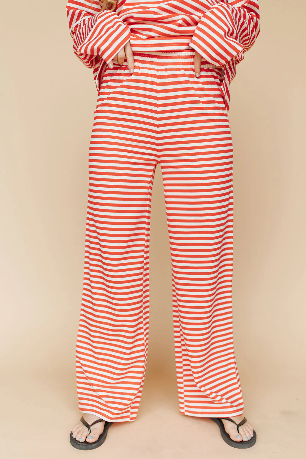 Lauren Stripe Pants in Red - Image 4