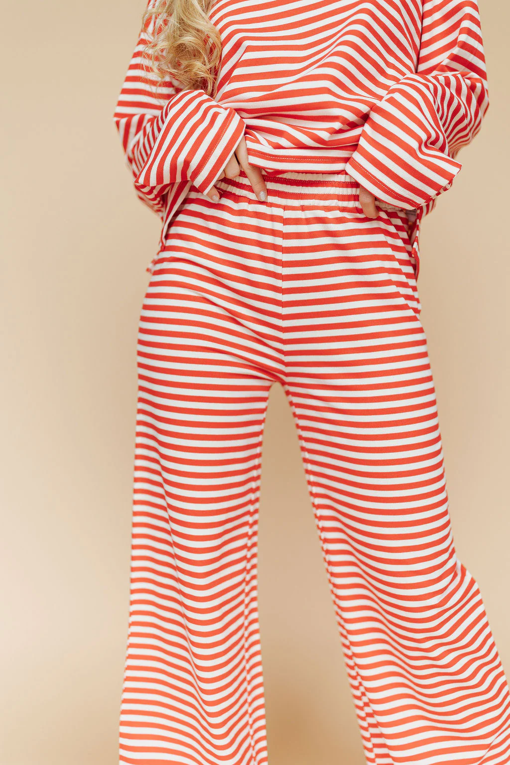 Lauren Stripe Pants in Red - Image 5
