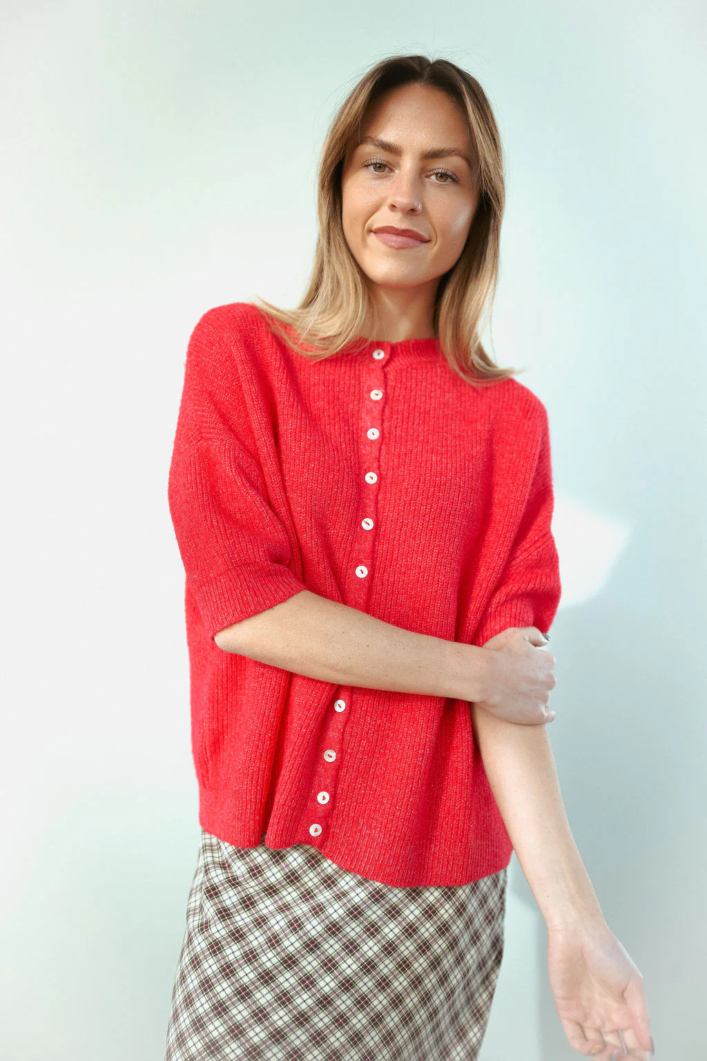 Leslie Cardigan in Red - Image 3