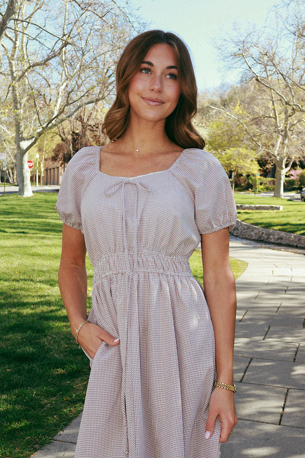 Lissa Gingham Dress - Image 3