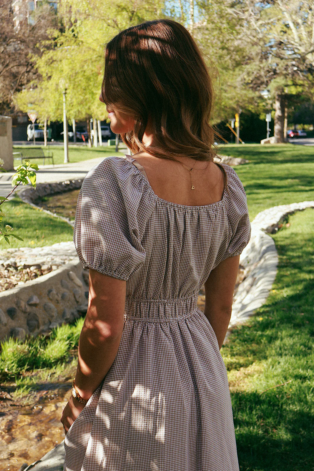 Lissa Gingham Dress - Image 7