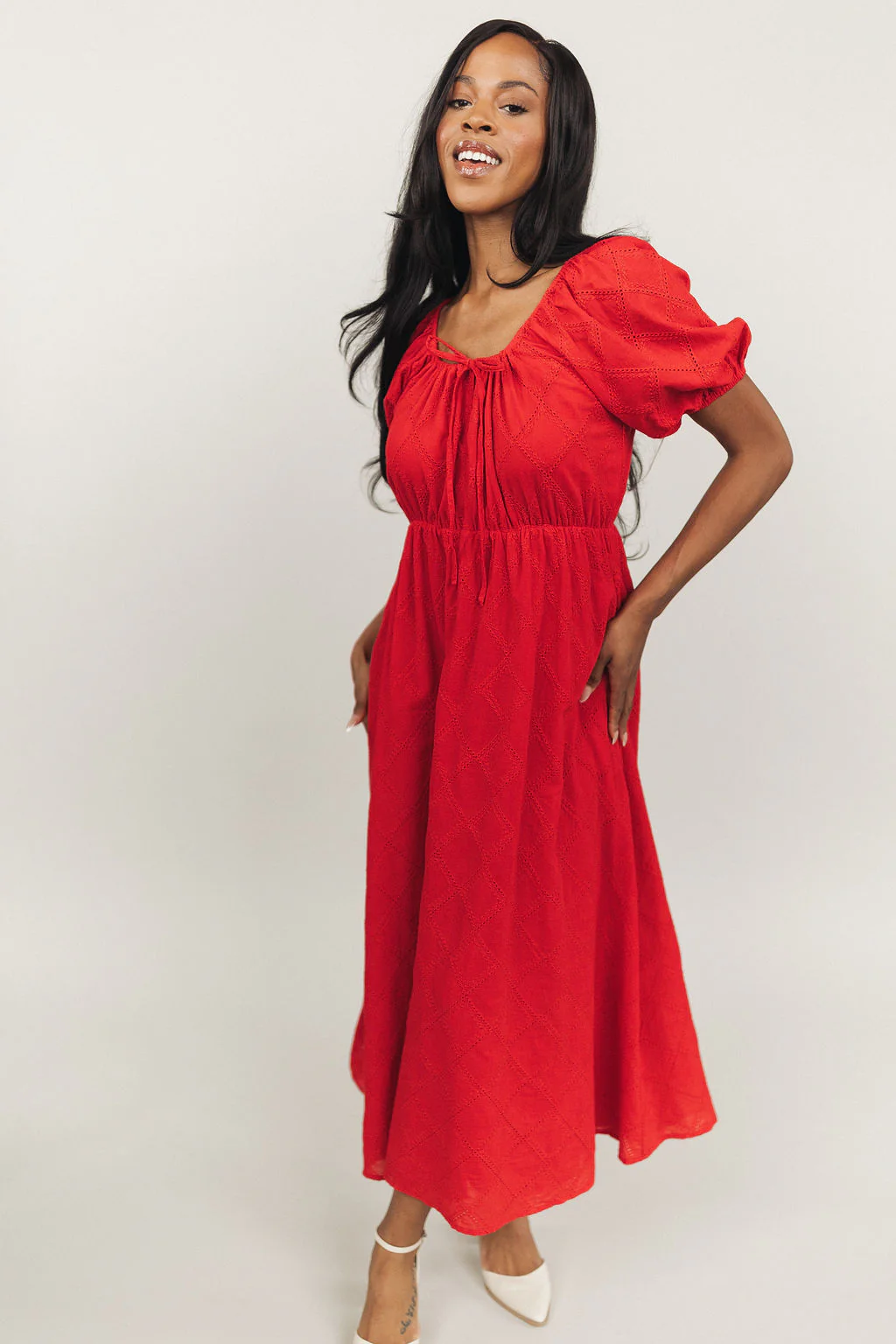 FINAL SALE - Lovely Lace Maxi in Red - Image 6