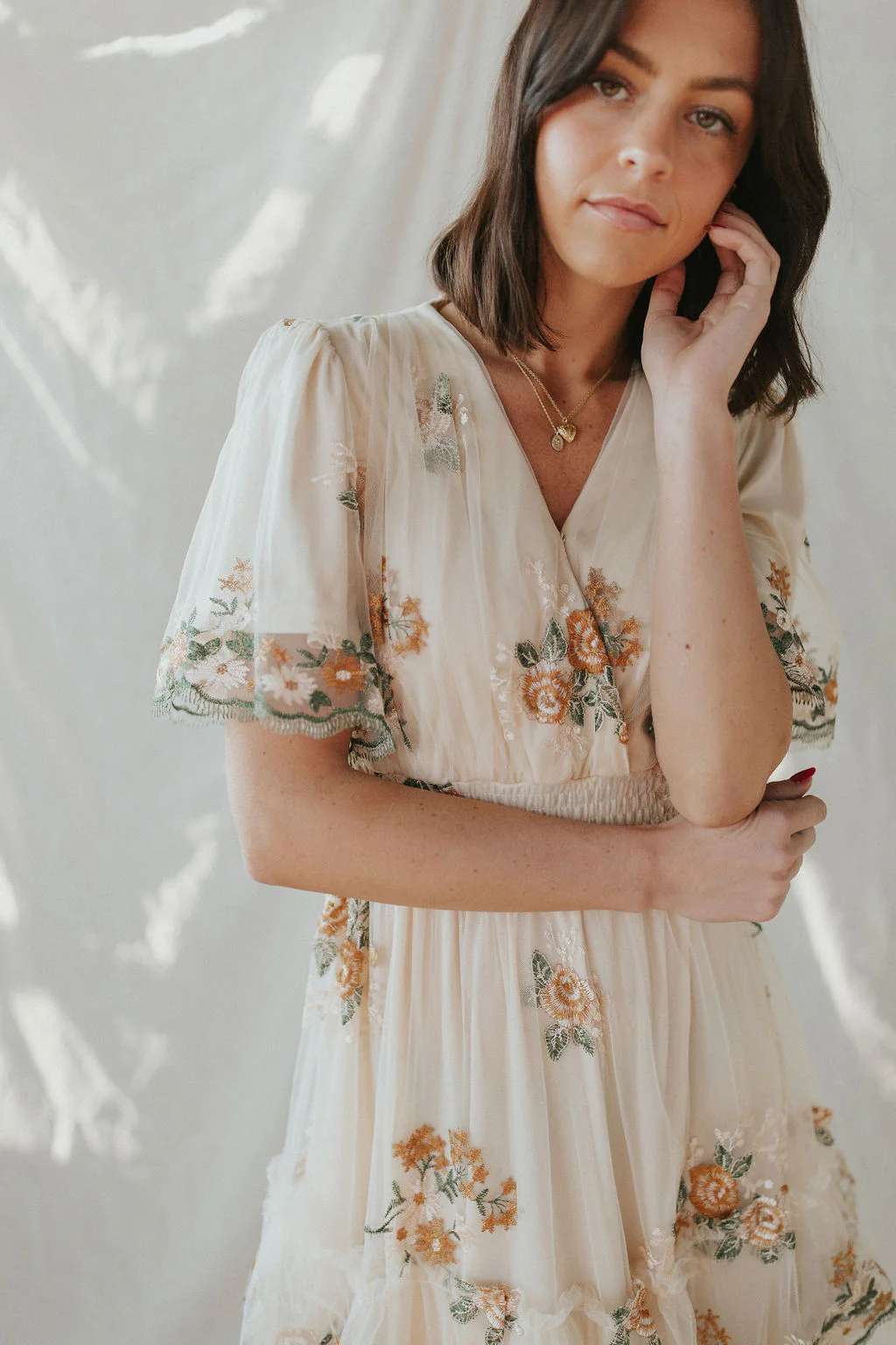 Lovers Lace Embroidered Dress - Image 8