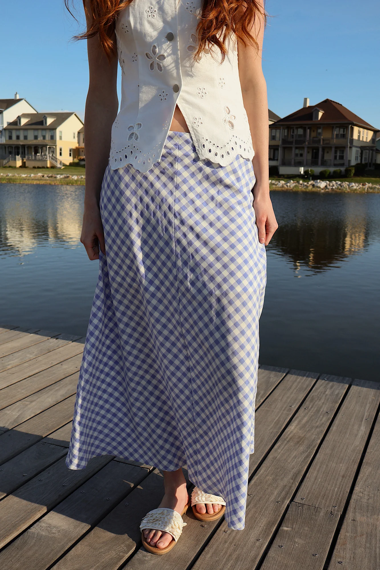 Lyla Gingham Maxi Skirt - Image 6