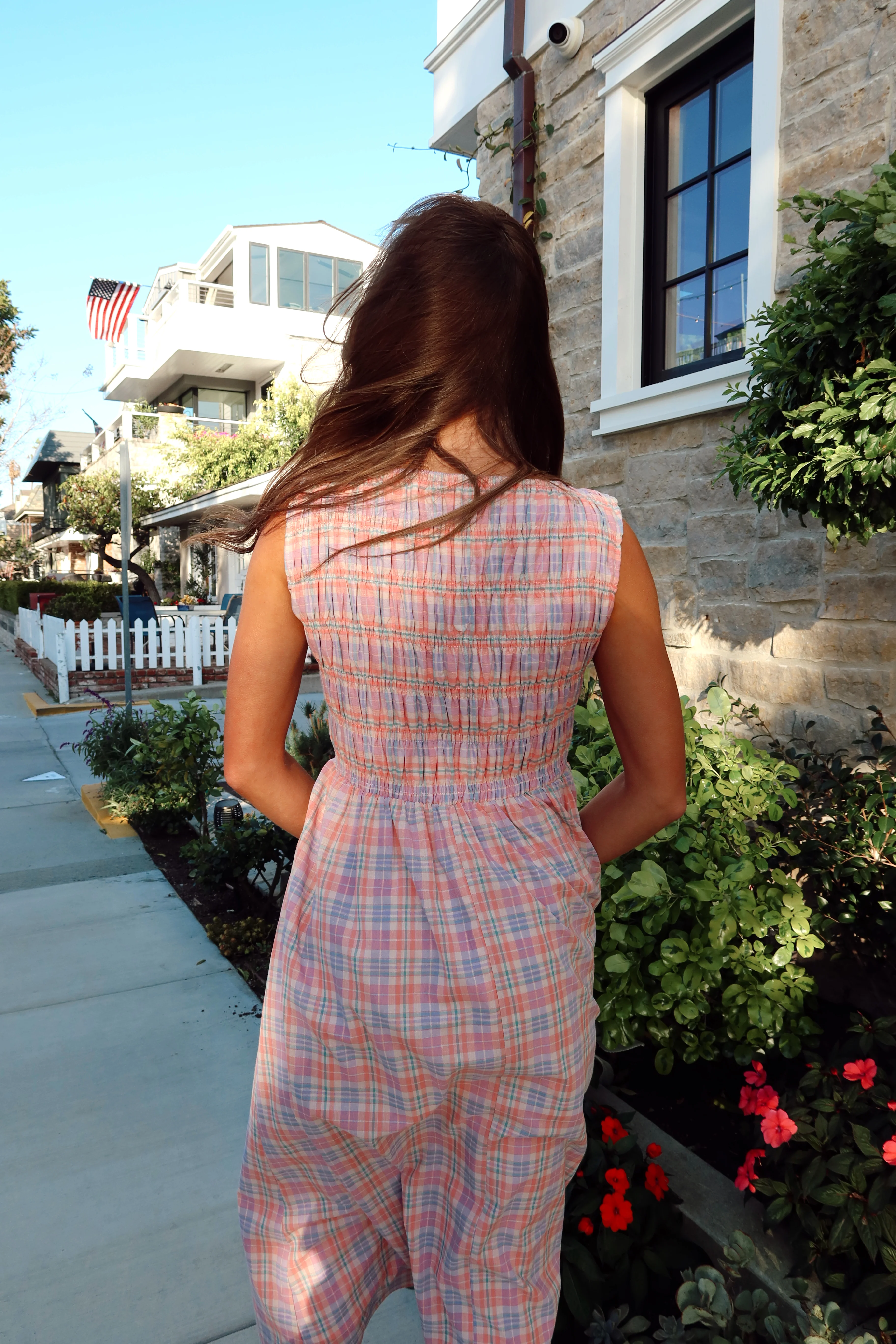 Magnolia Plaid Smocked Midi - Image 3