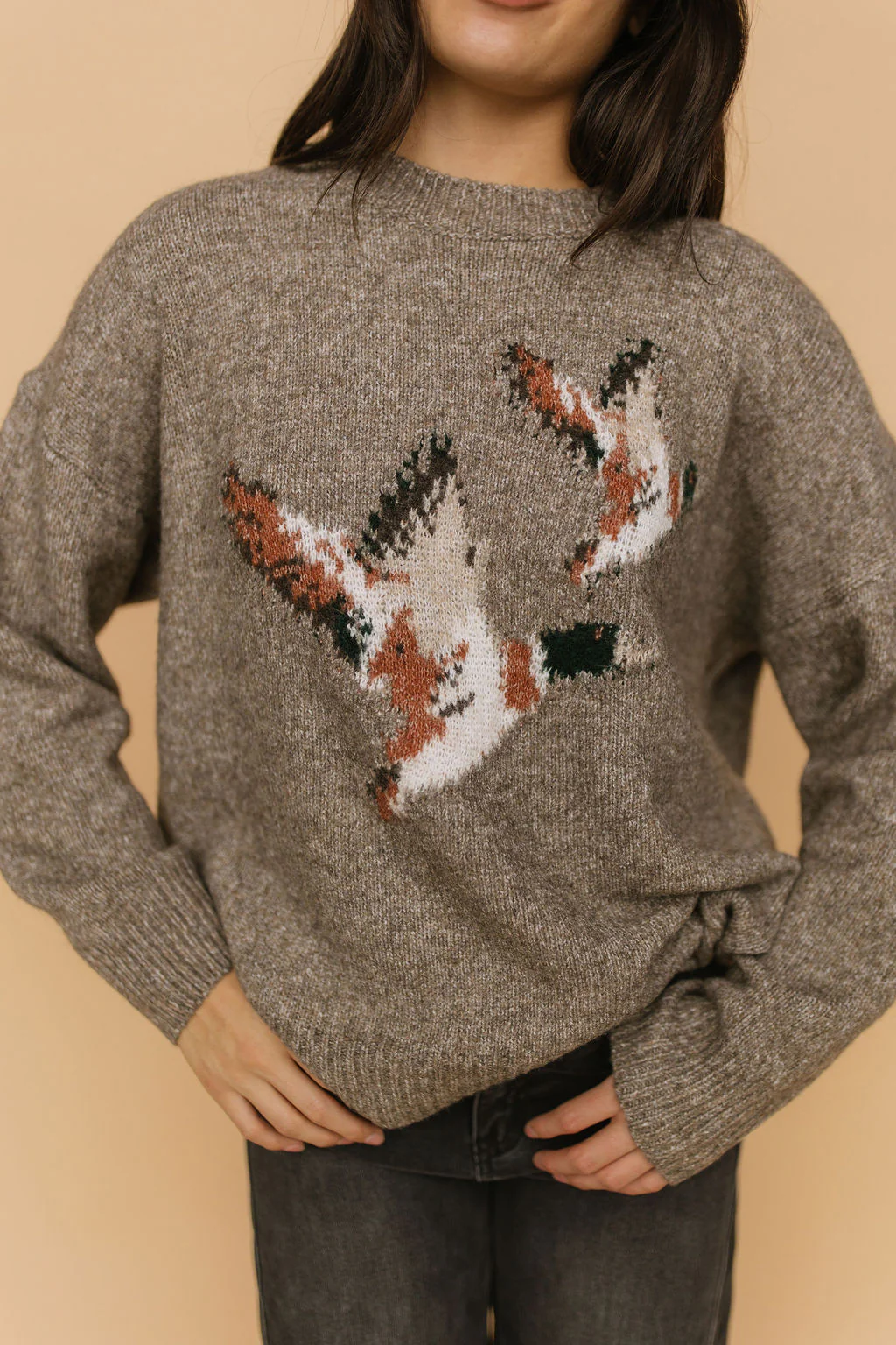 Mallard Knit Sweater in Mocha - Image 3