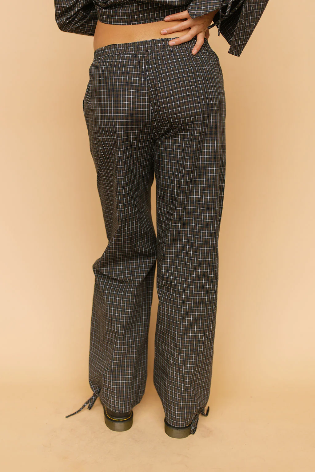 FINAL SALE - Mara Checkered Pants in Midnight - Image 3