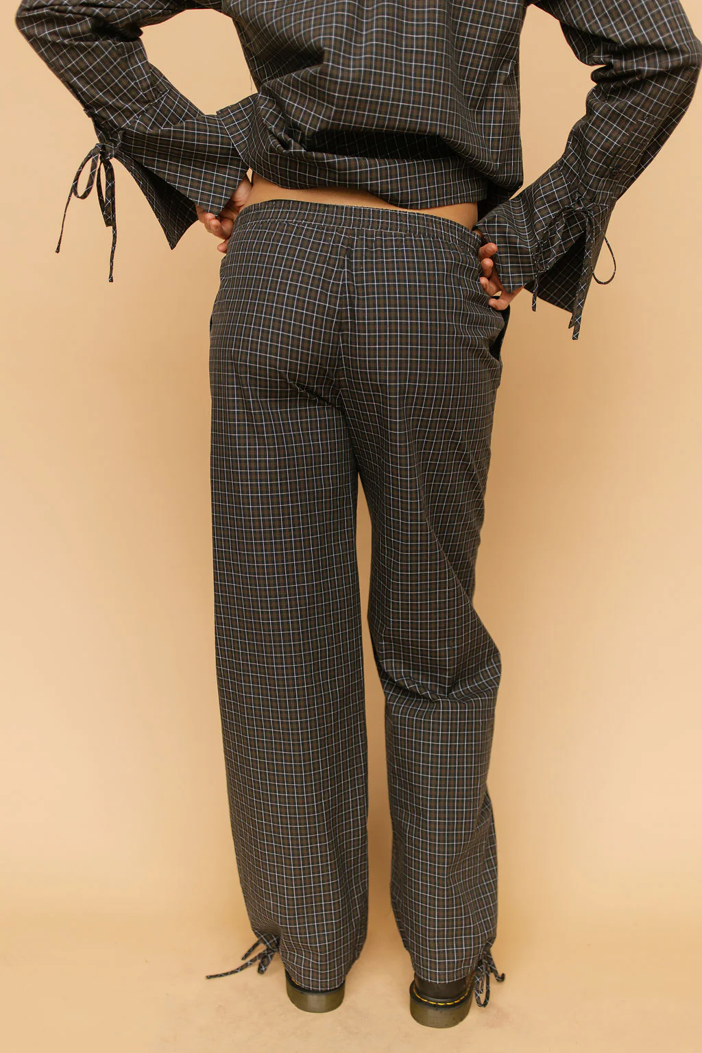 FINAL SALE - Mara Checkered Pants in Midnight - Image 4