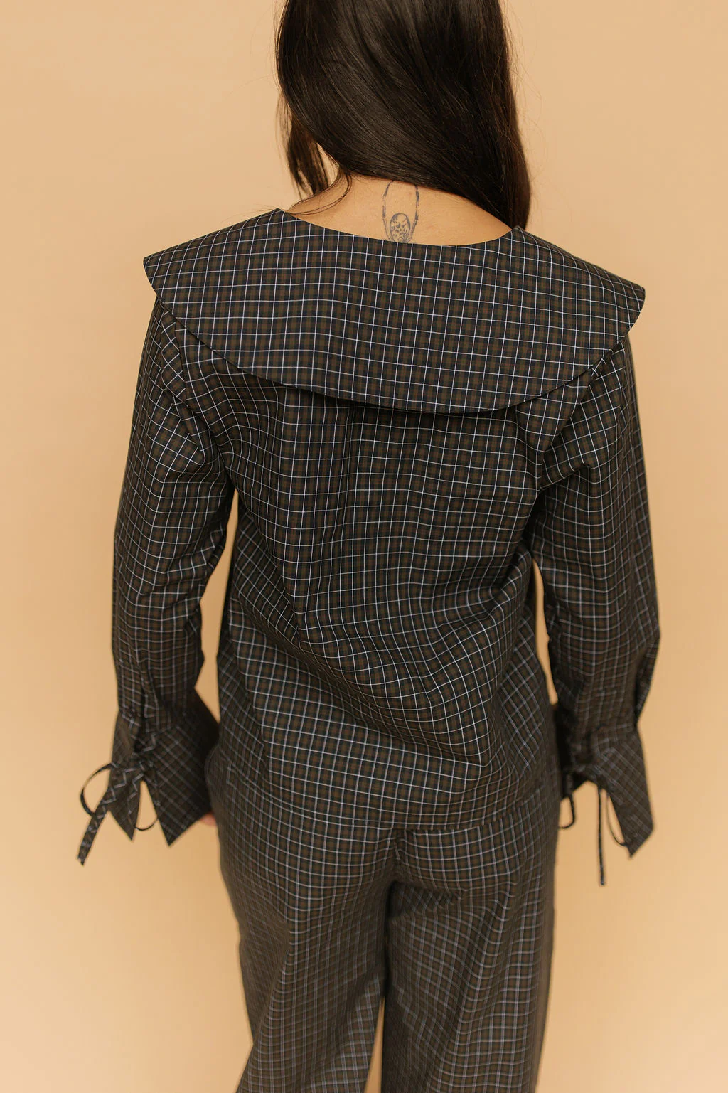 Mara Checkered Top in Midnight - Image 5
