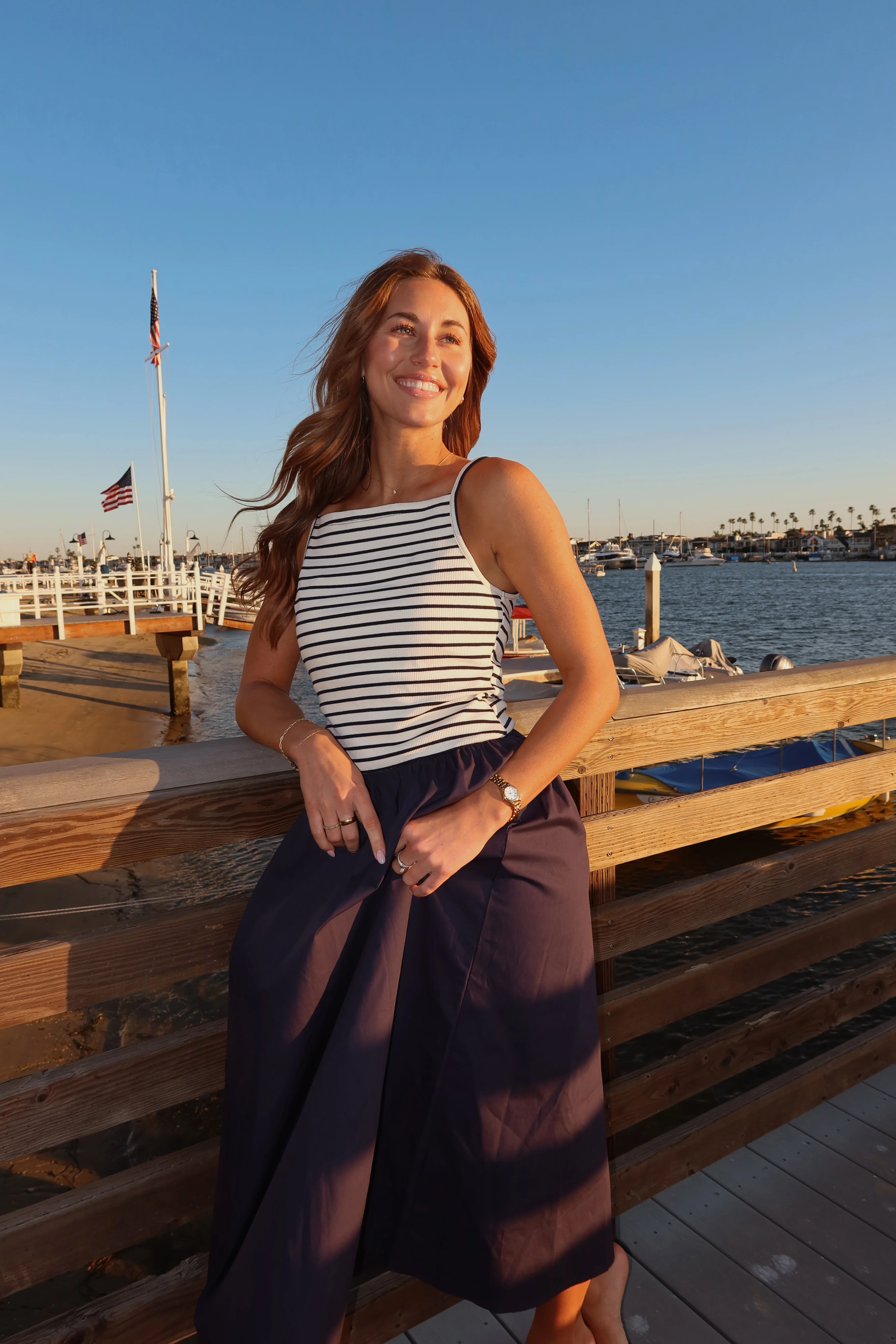 Marina Dress in Navy - Image 3