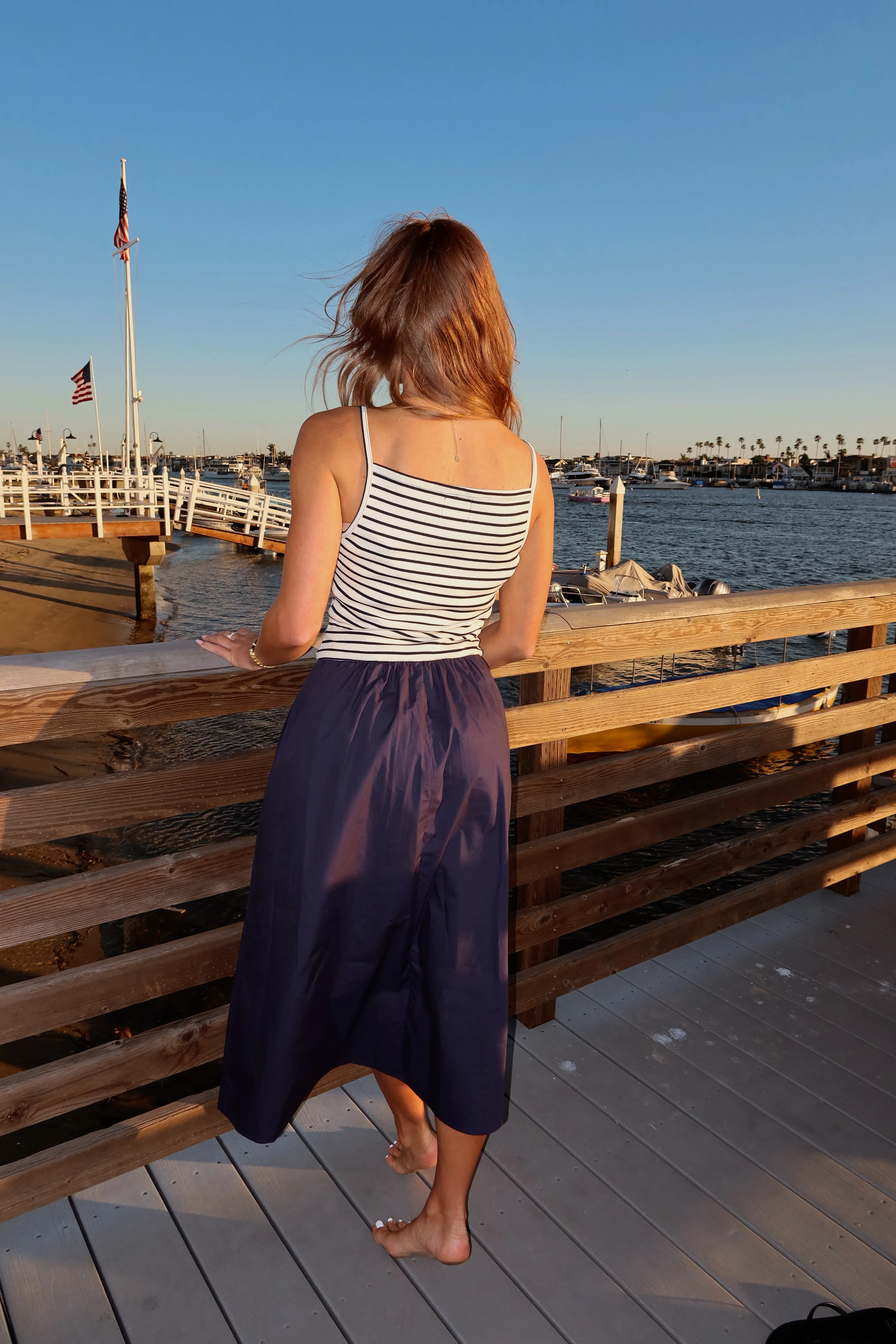 Marina Dress in Navy - Image 7