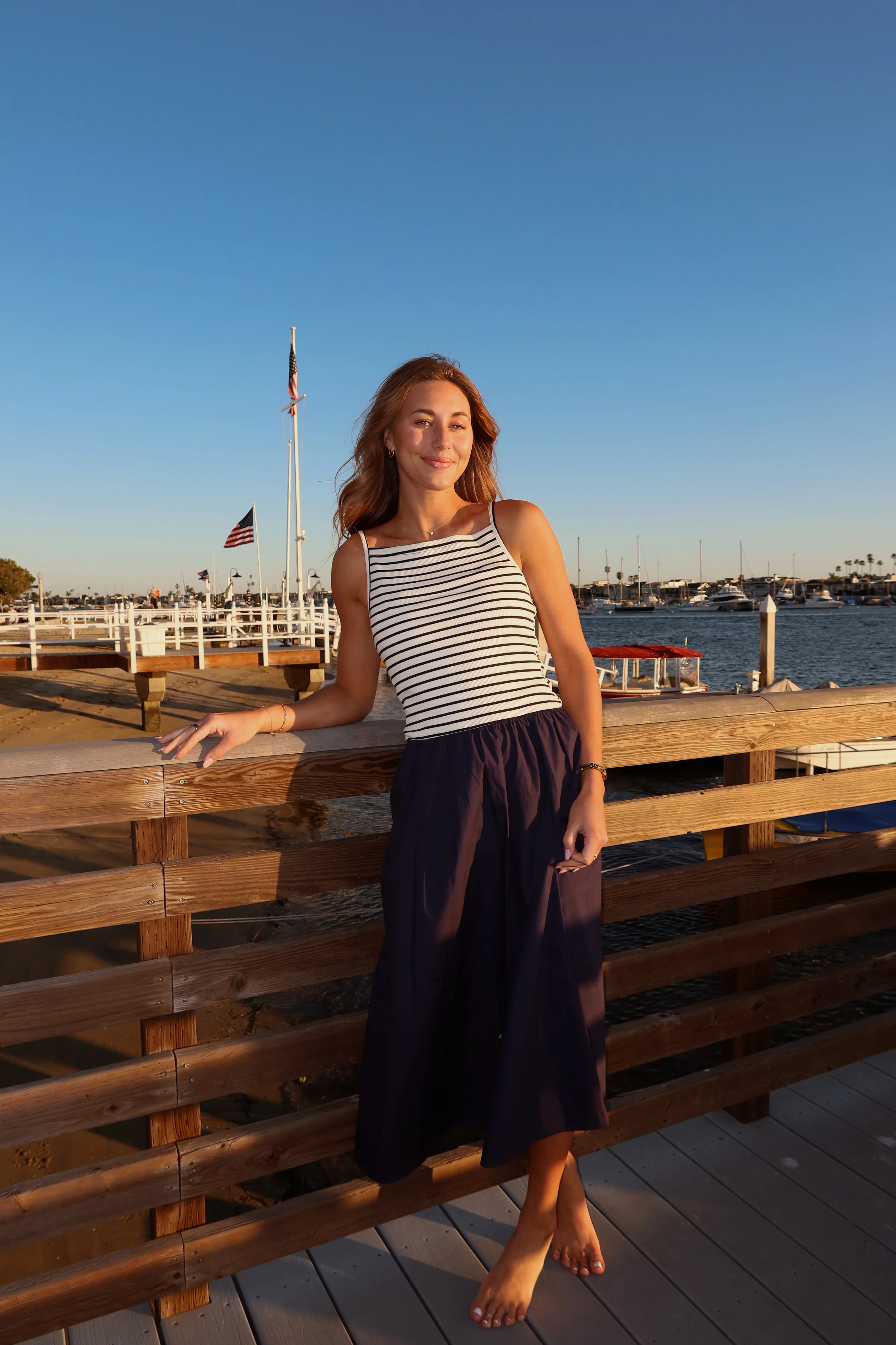 Marina Dress in Navy - Image 8