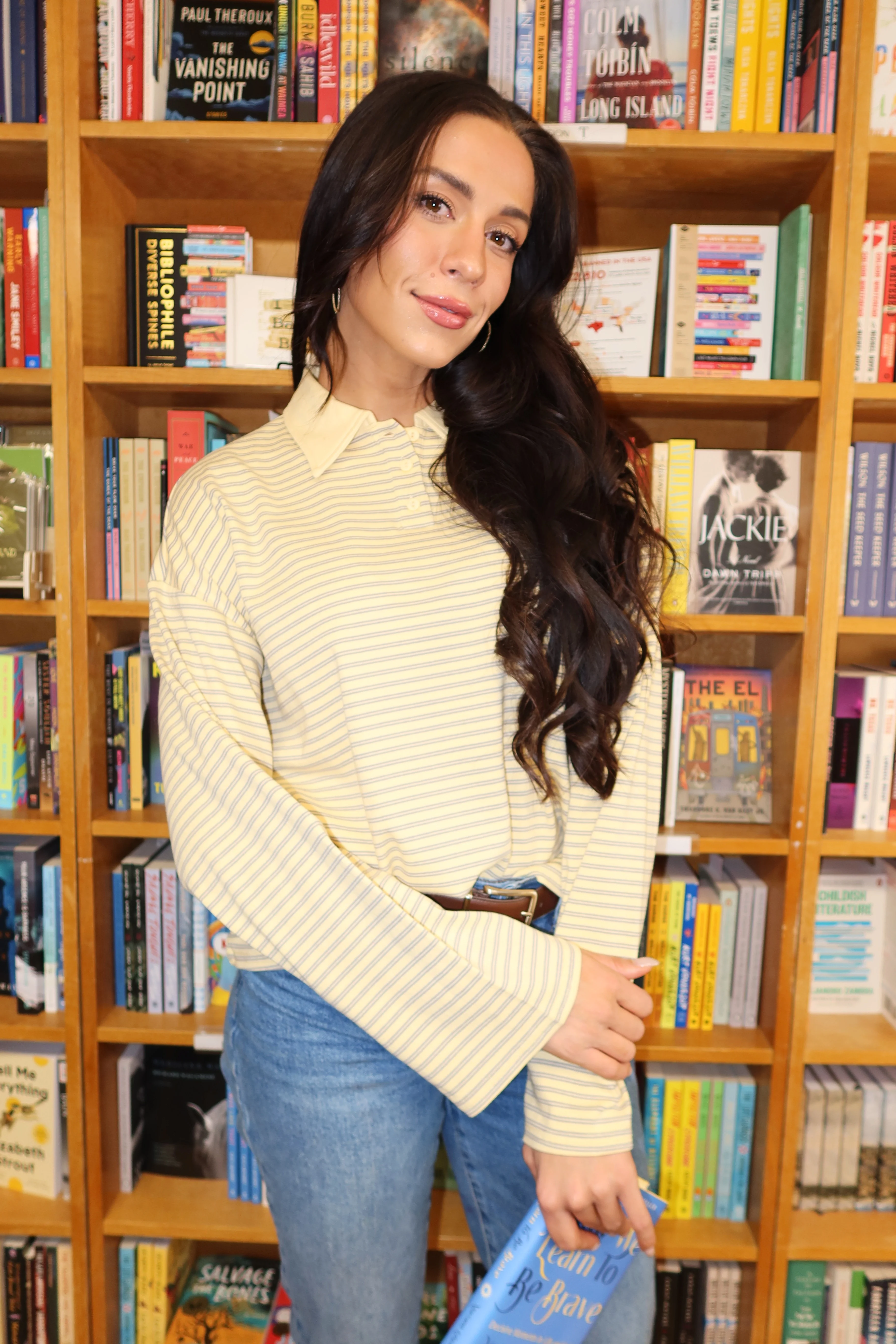 Ollie Stripe Polo in Yellow - Image 4