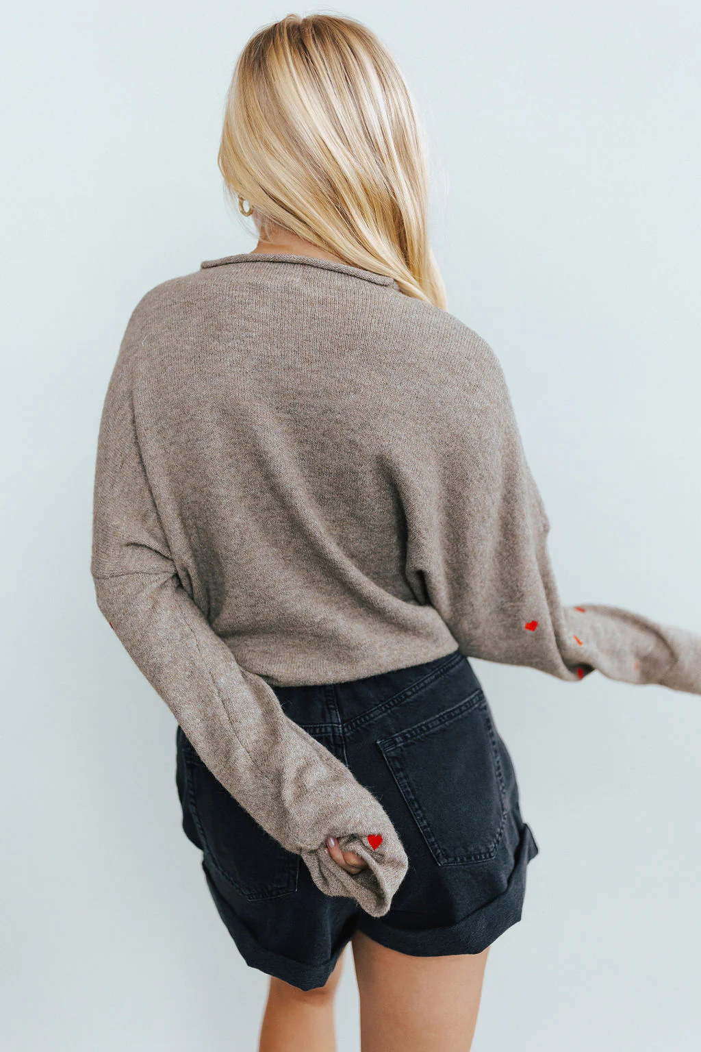 Piper Embroidered Cardigan in Mocha - Image 5