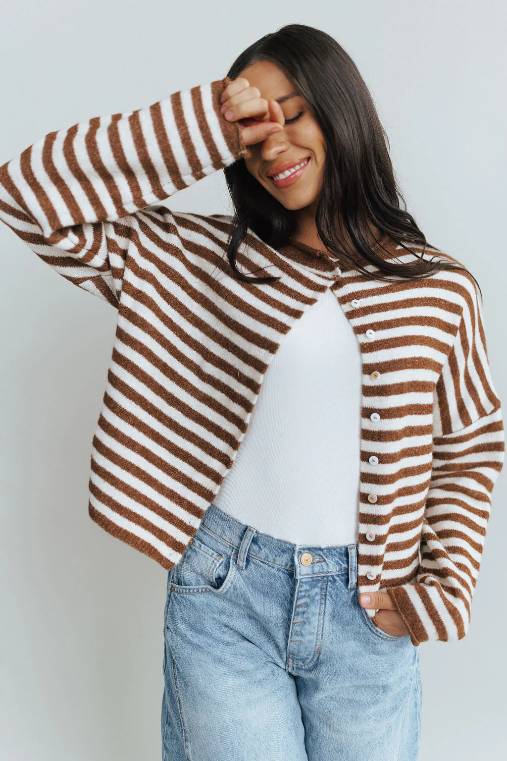 Piper Cardigan in Stripes - Image 5