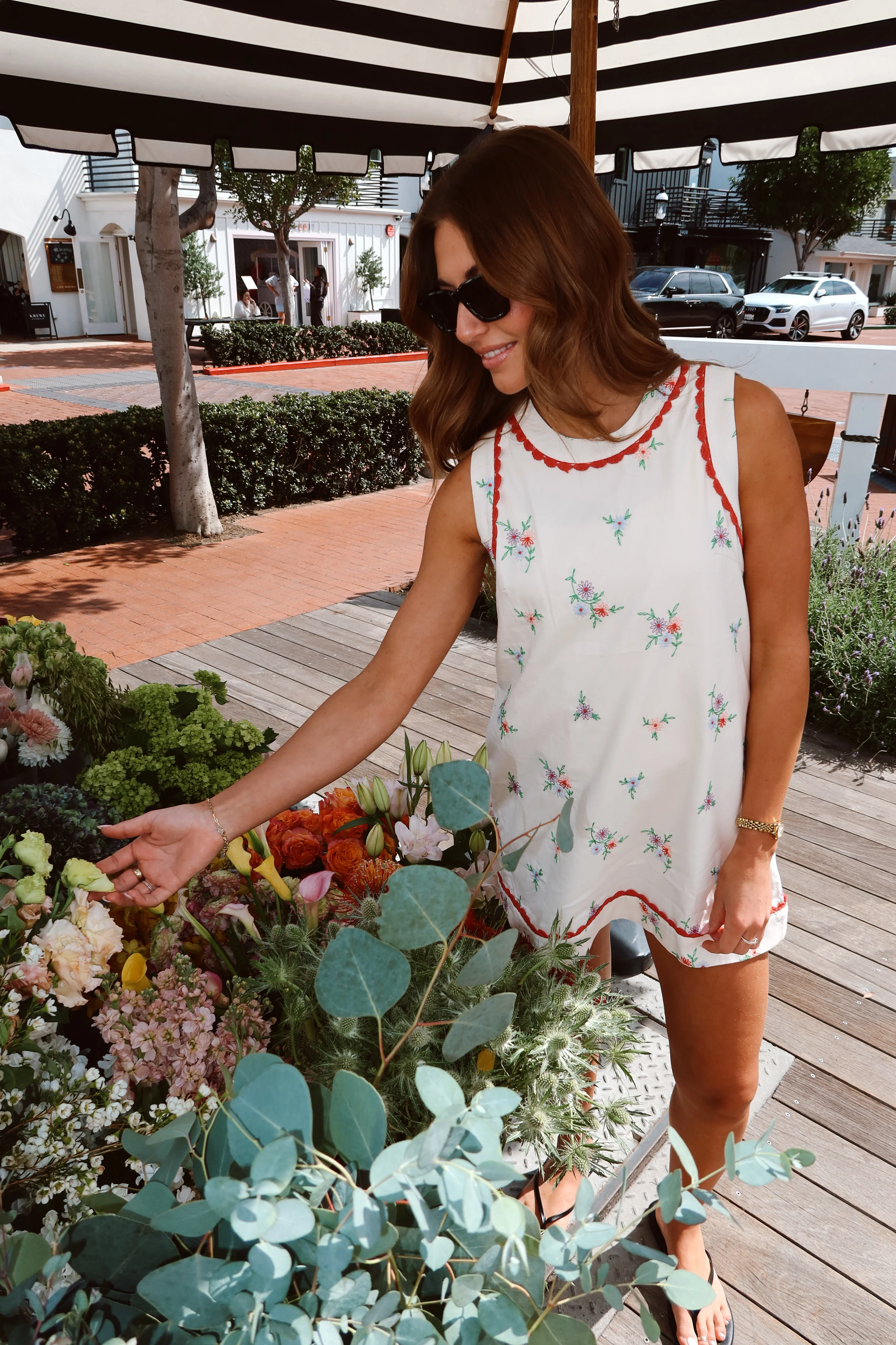 Poppy Floral Embroidered Dress - Image 3