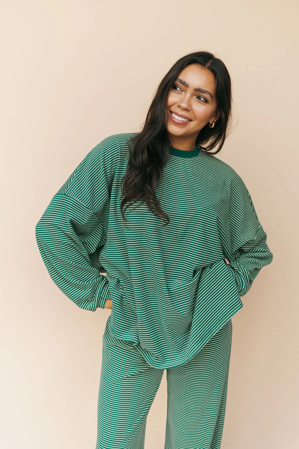 Porter Fleece Stripe Top - Image 11